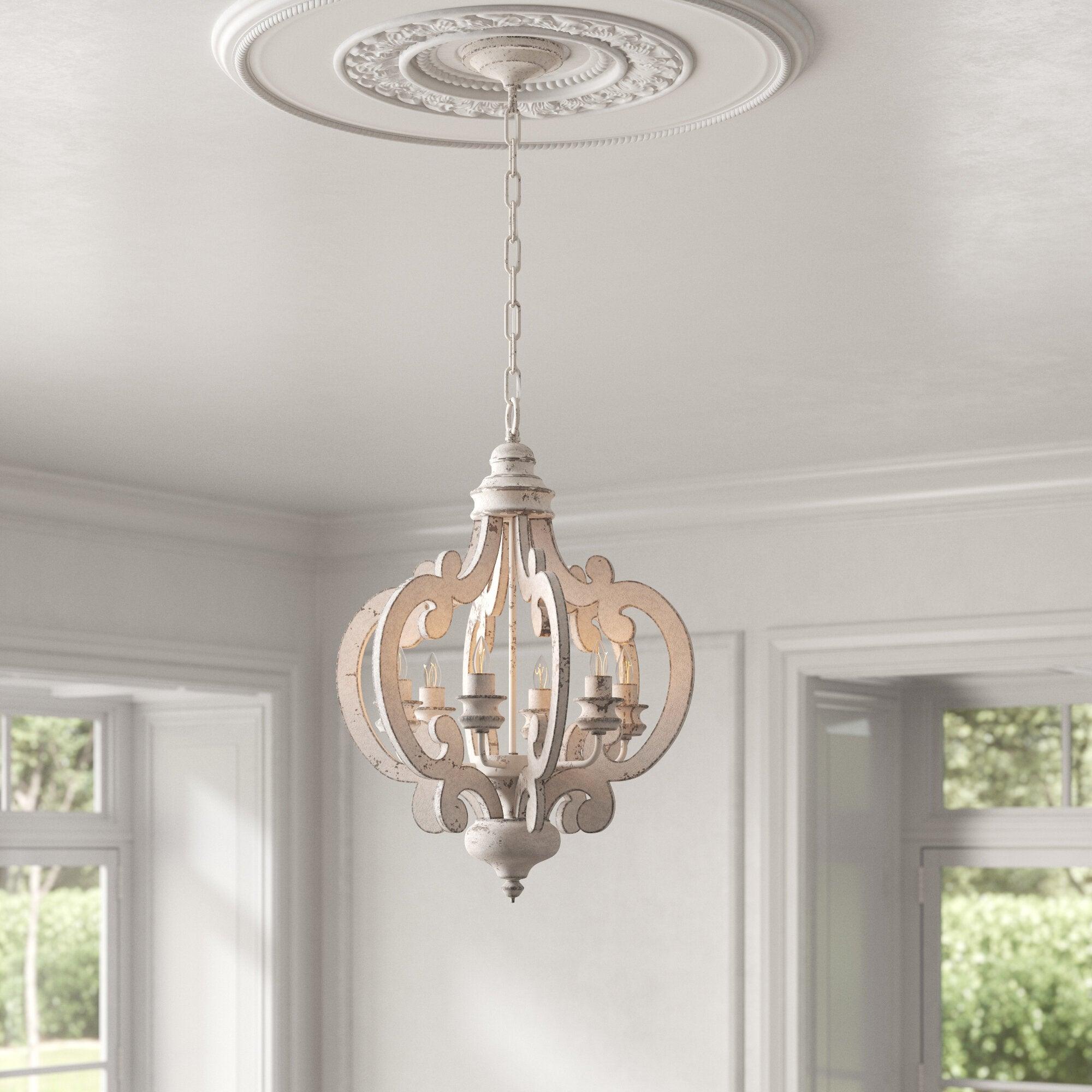 Antique White Style Chandelier - Cueteks