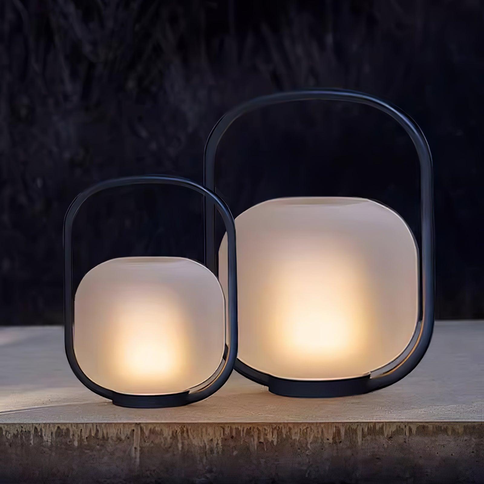 Portable Lantern Outdoor Table Lamp with Solar Panel - Cueteks