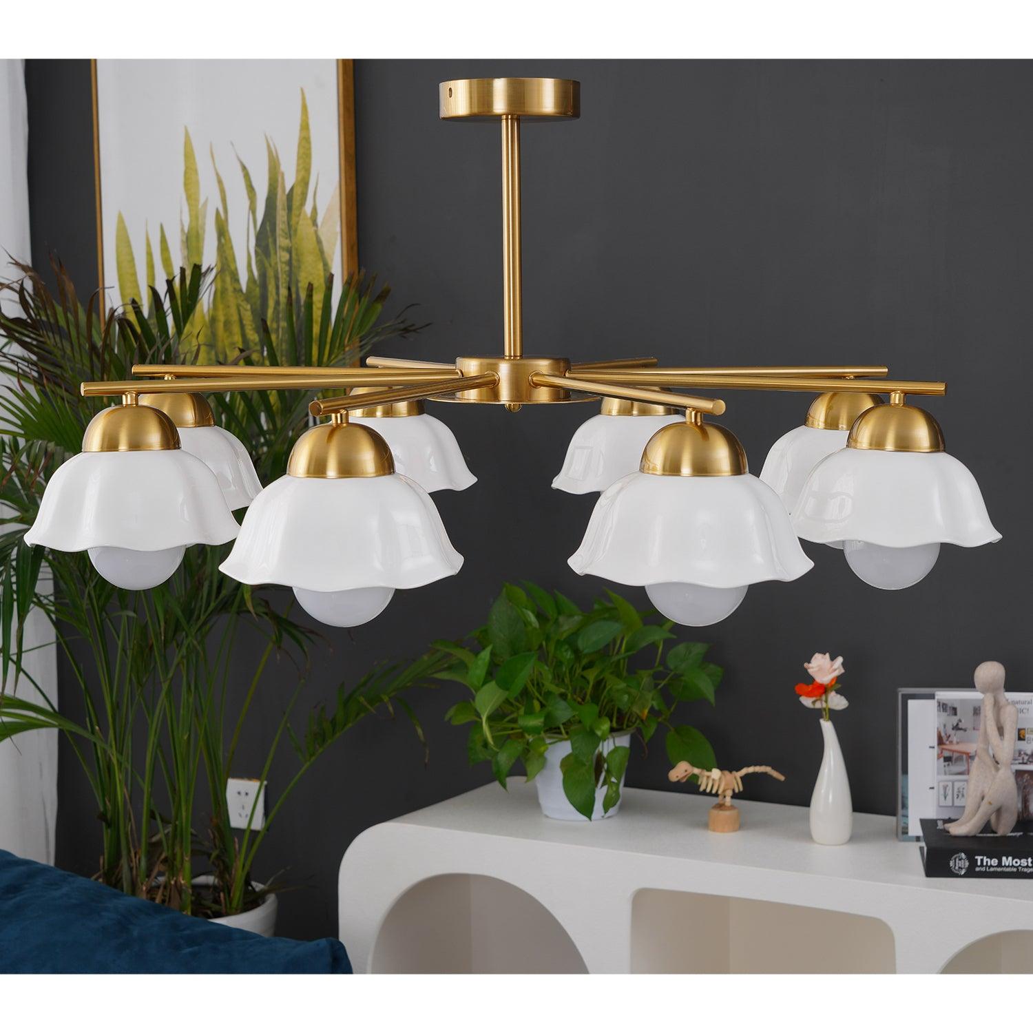 Flower Shade Chandelier - Cueteks