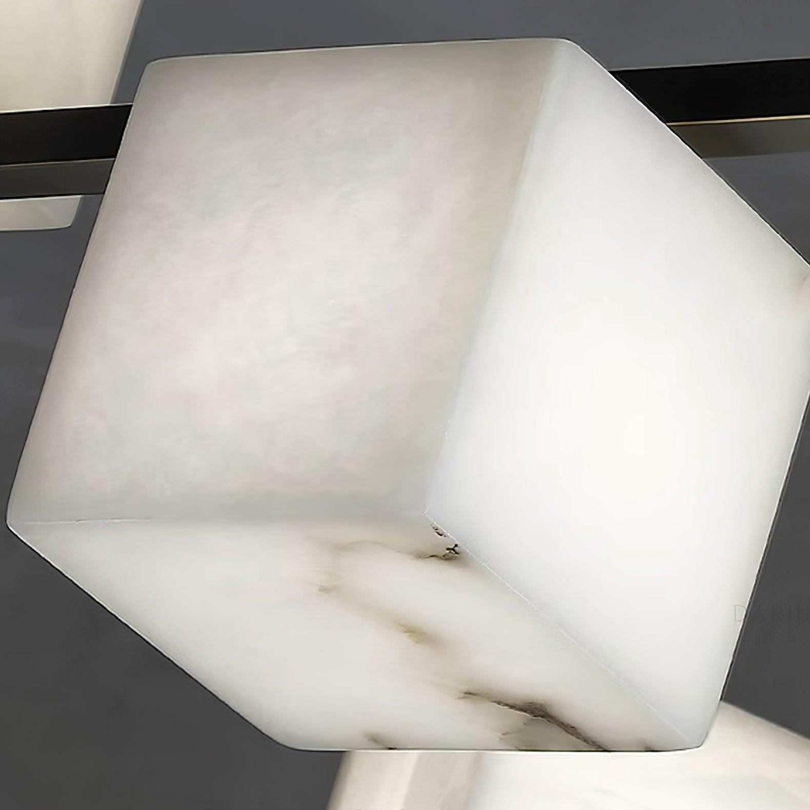 Alabaster Square Box Chandelier - Cueteks