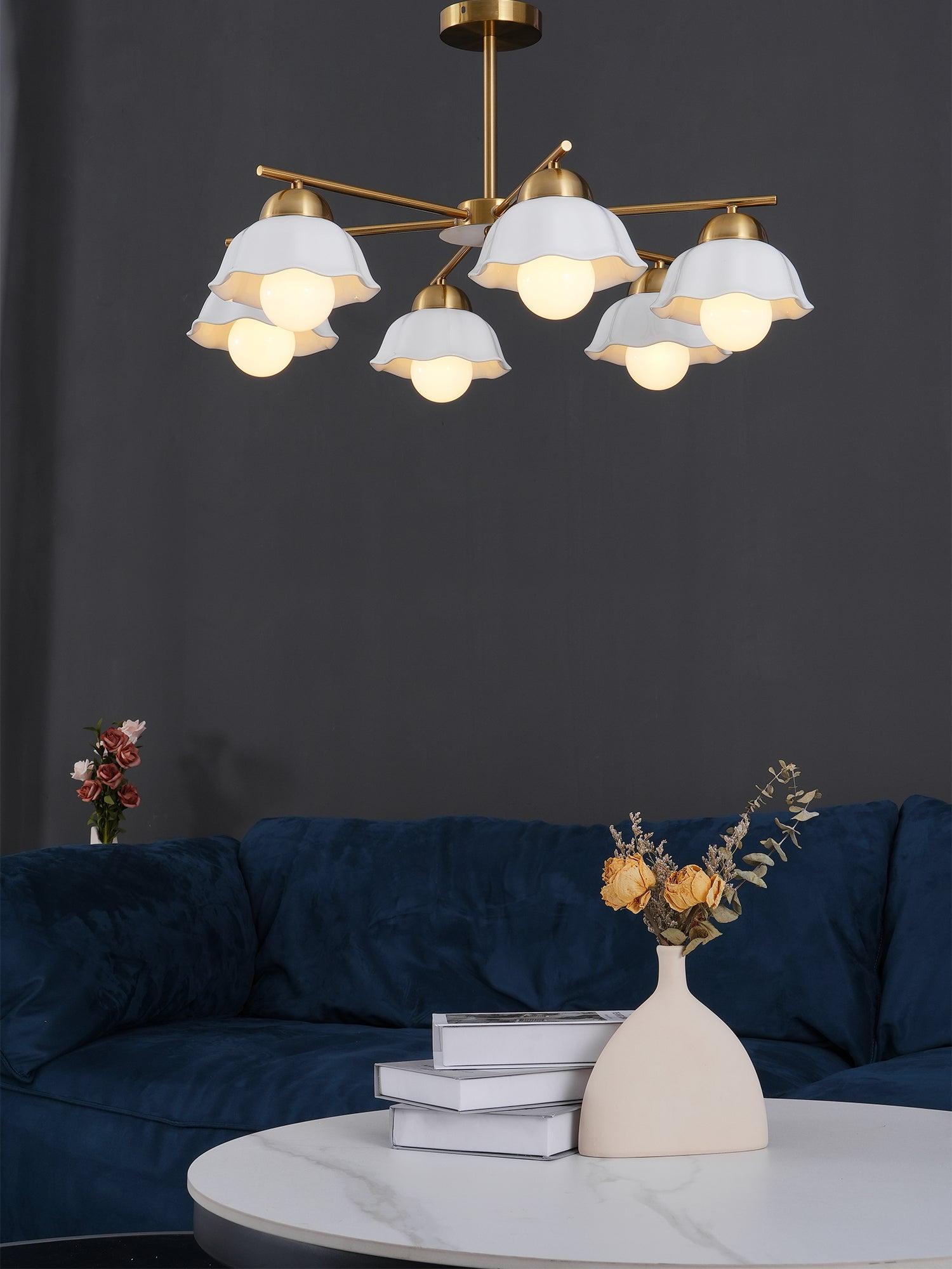 Flower Shade Chandelier - Cueteks
