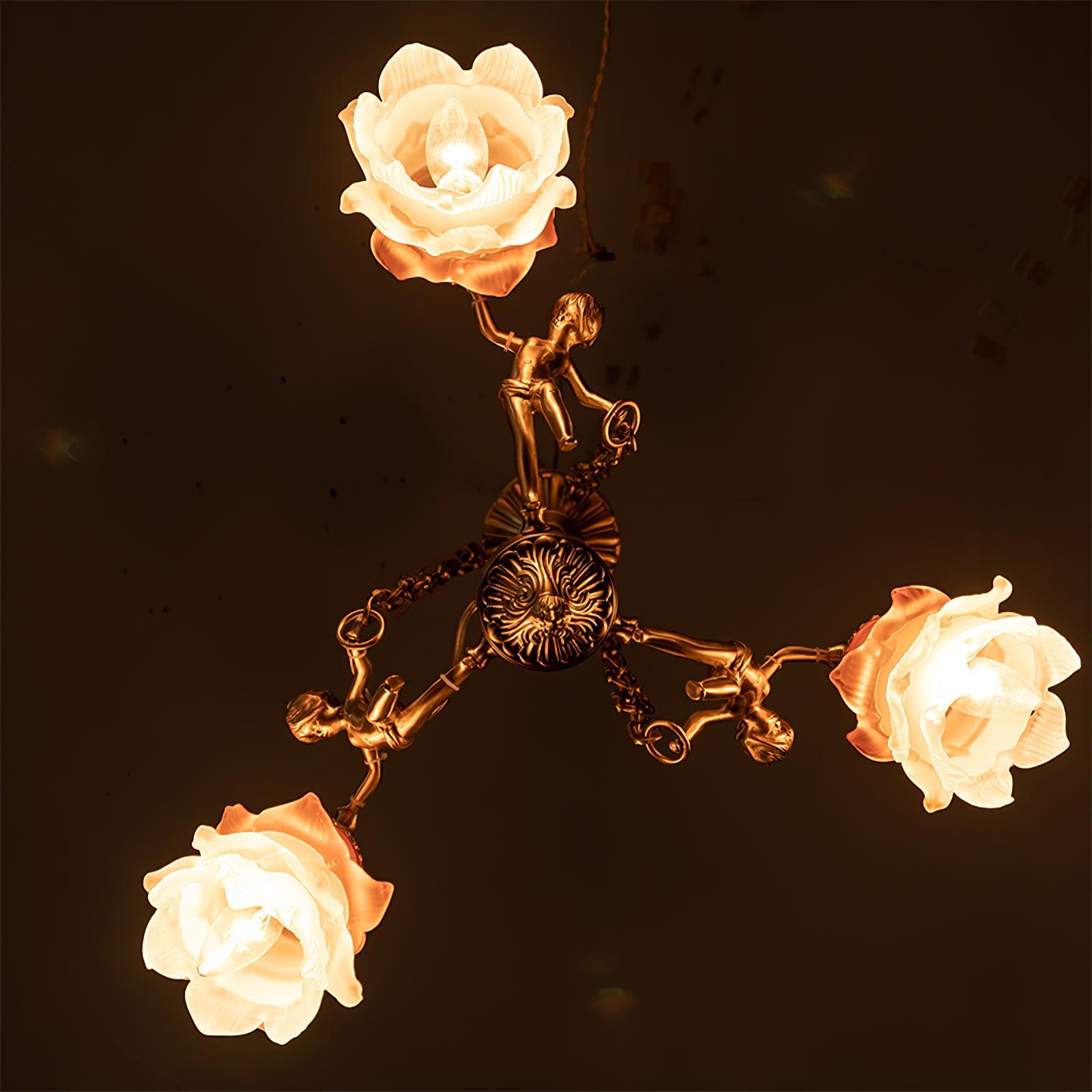 Putti Statuettes Brass Suspension - Cueteks