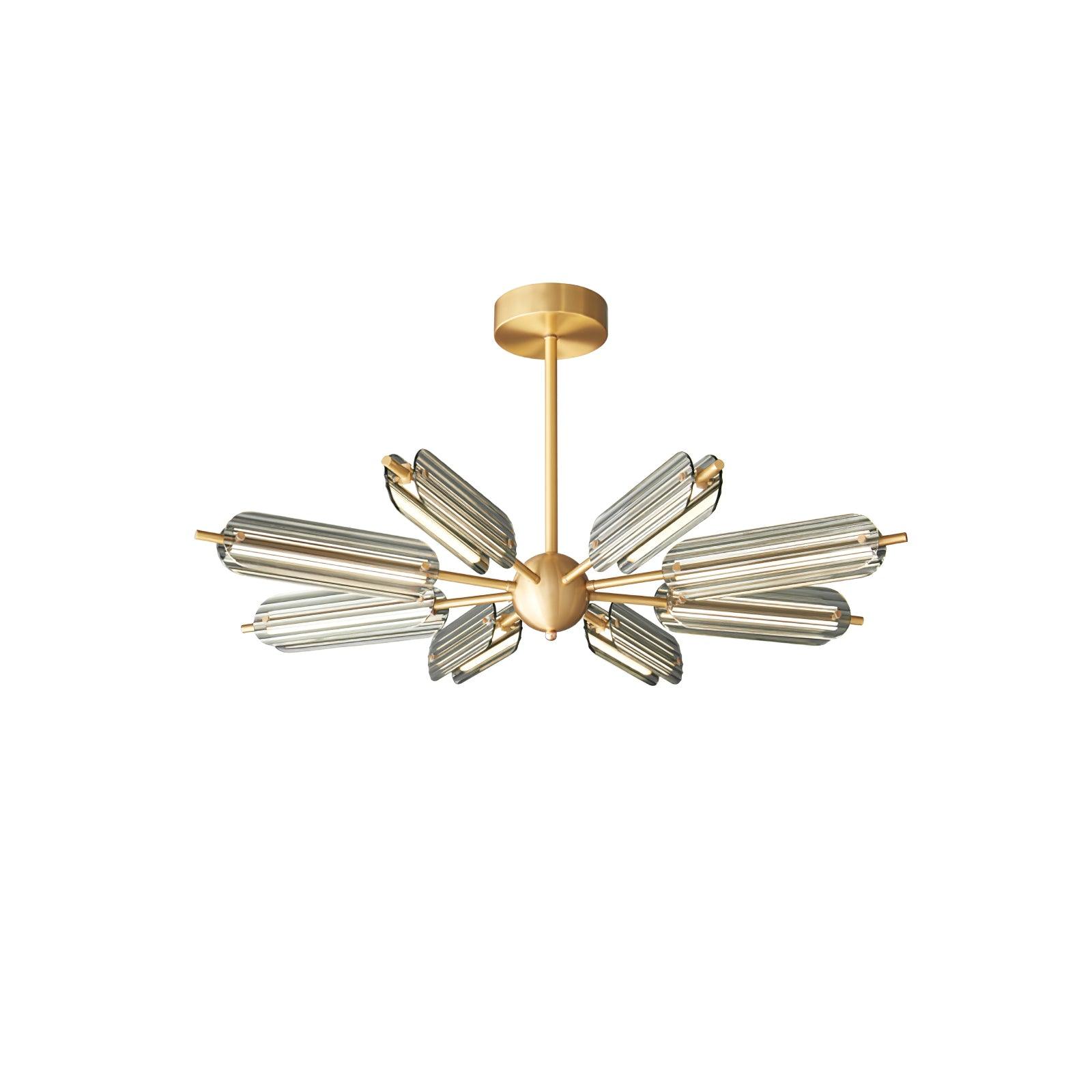 Sputnik Brass Chandelier - Cueteks