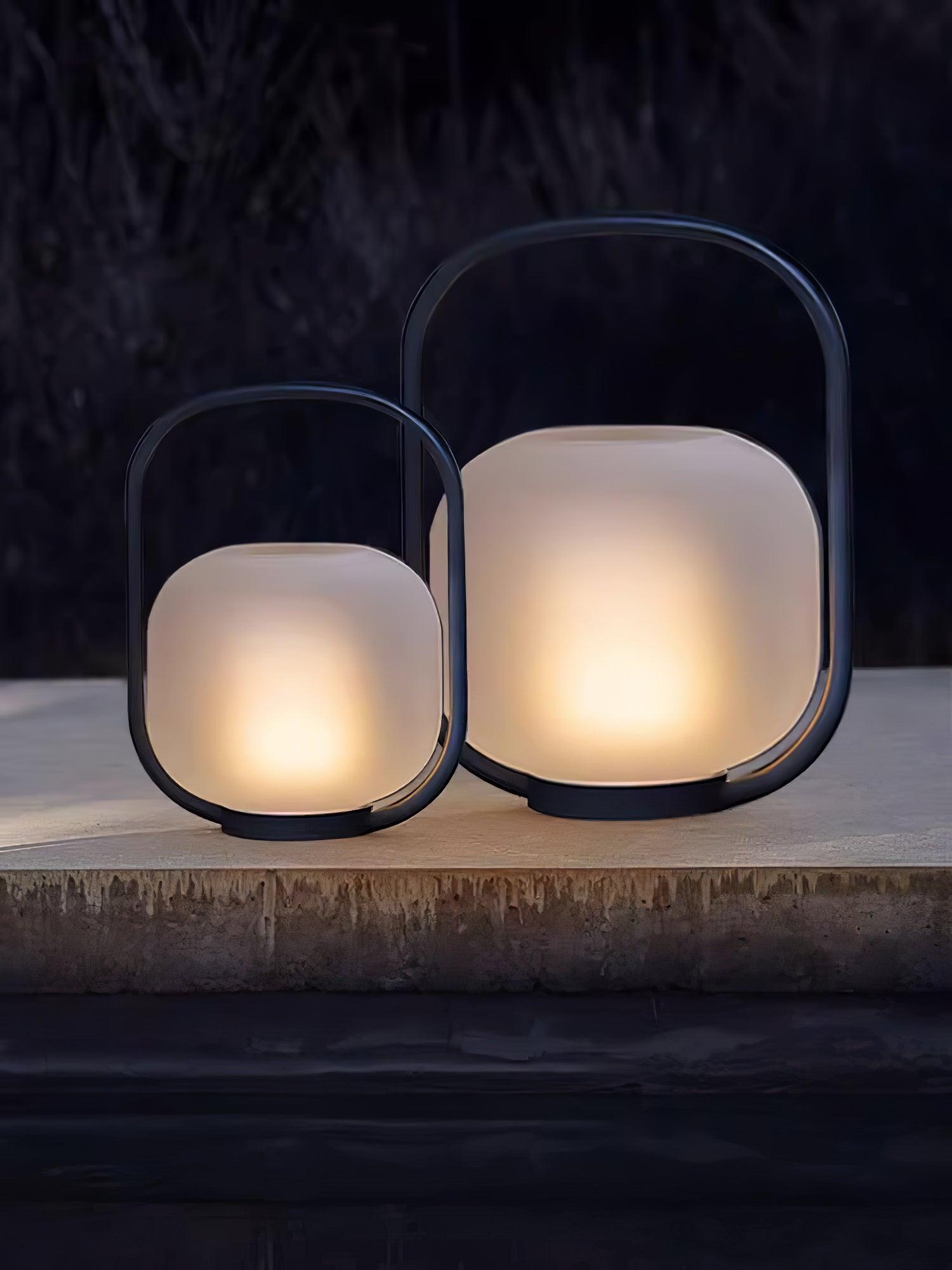 Portable Lantern Outdoor Table Lamp with Solar Panel - Cueteks