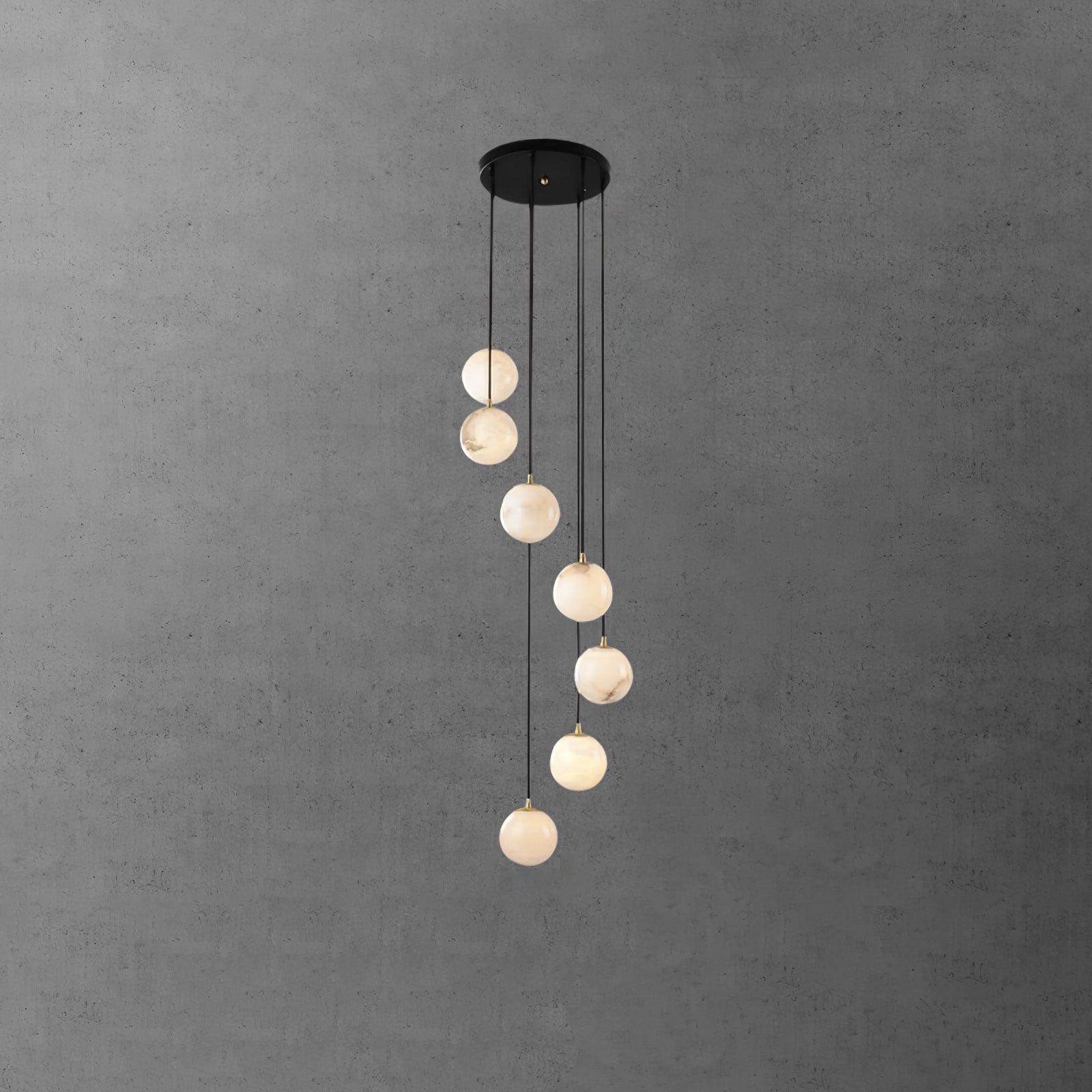 Alabaster Balls Cluster Chandelier - Cueteks