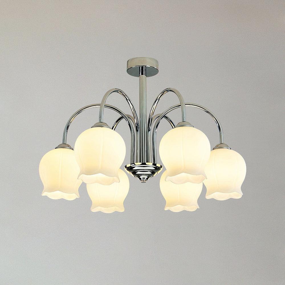 Floral Glass Chandelier - Cueteks