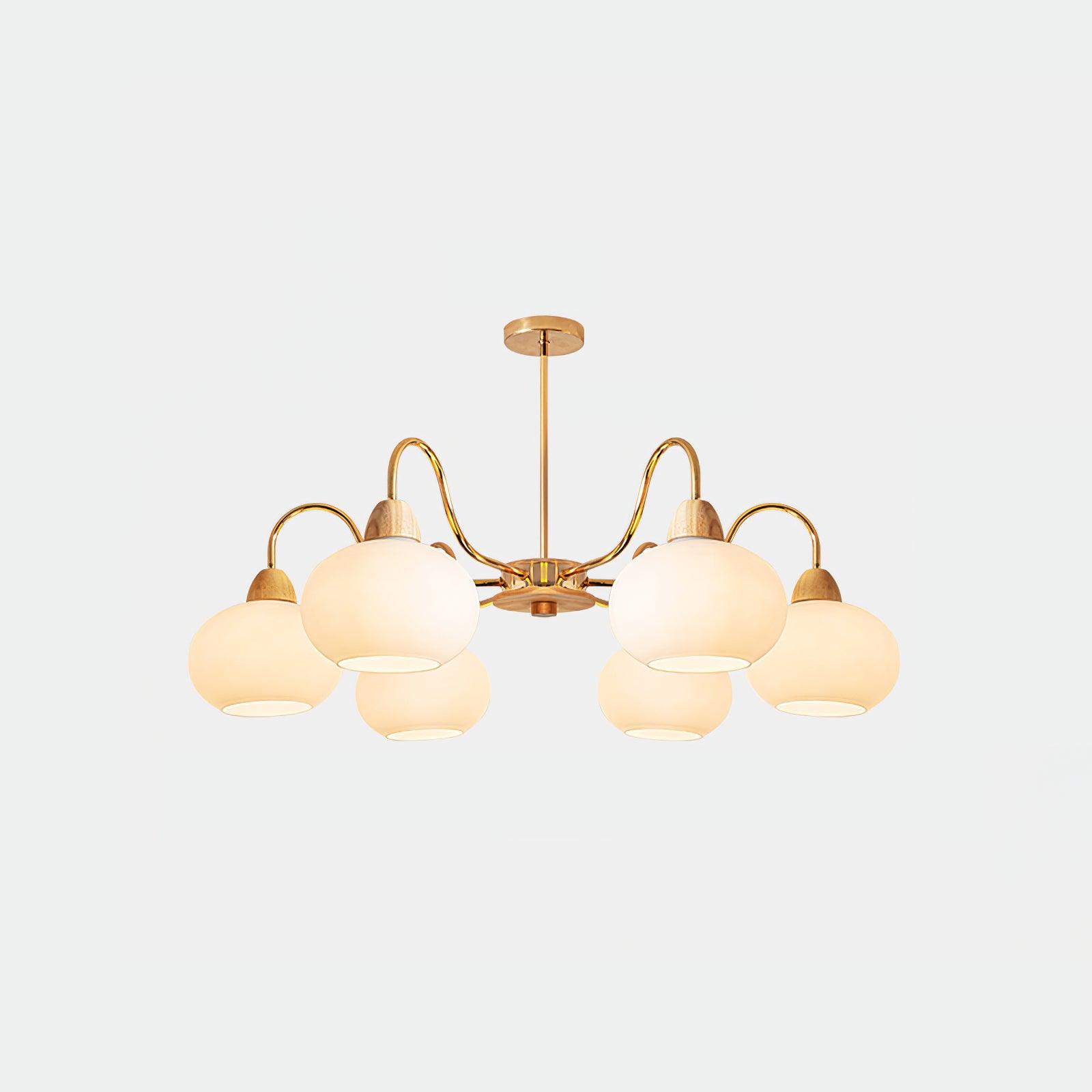 Glass Persimmon Chandelier - Cueteks