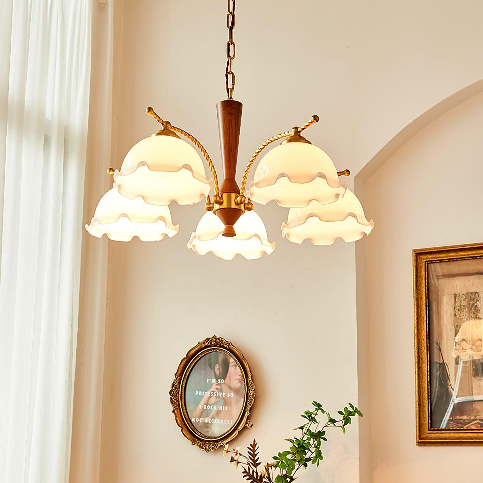 Milky Flower Chandelier - Cueteks
