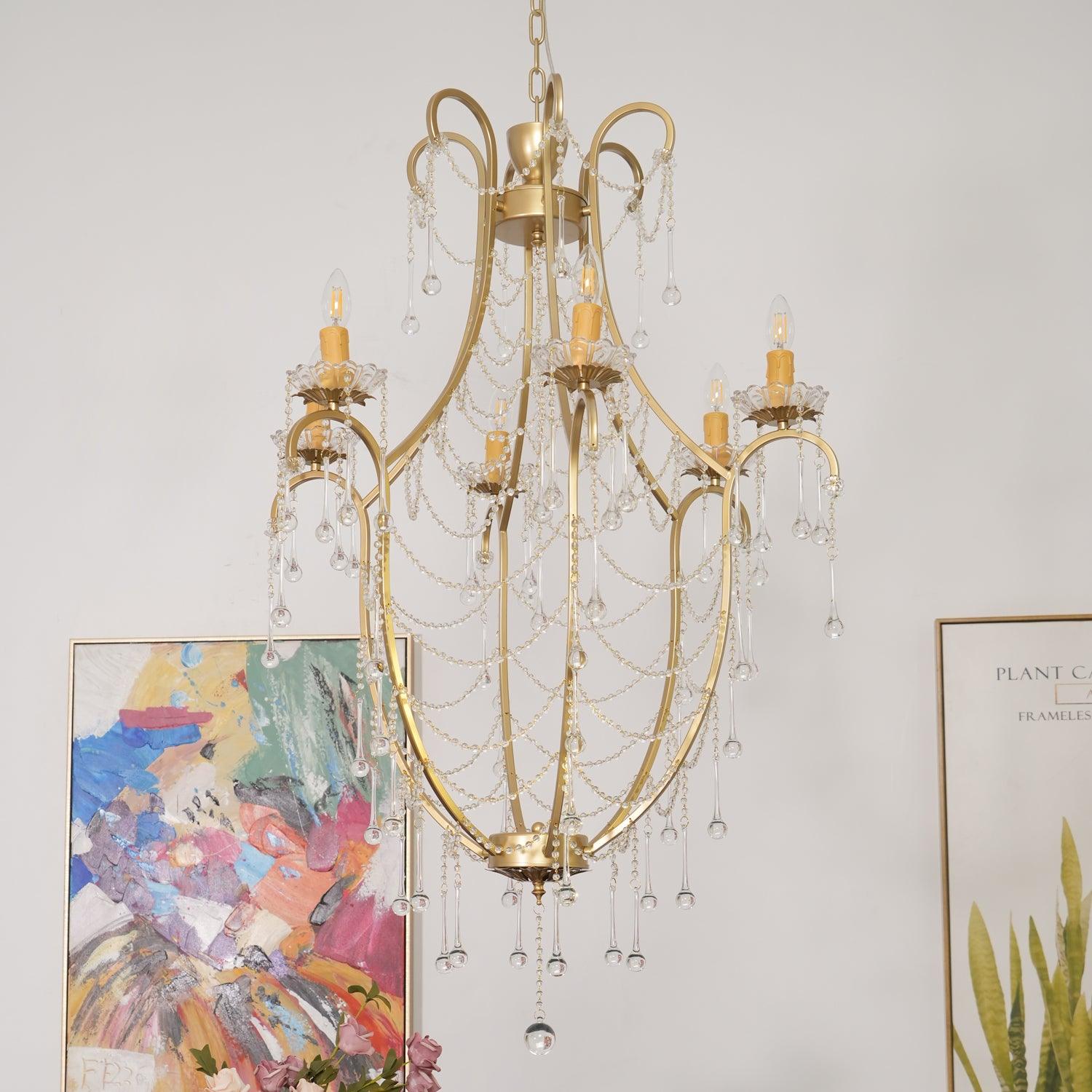 Crystal Birdcage Chandelier - Cueteks
