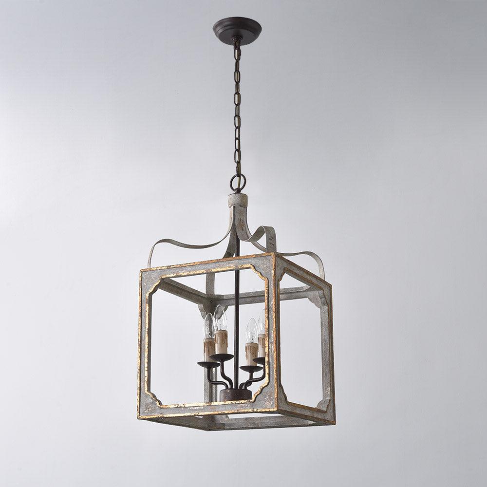 Boho Rustic Cube Chandelier - Cueteks