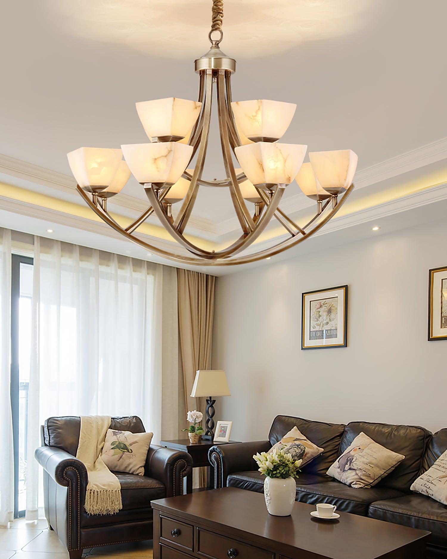 Dover Brass Chandelier - Cueteks