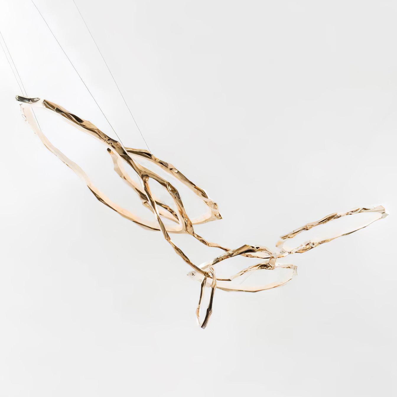 Cloud Rings Series Brass Chandelier - Cueteks