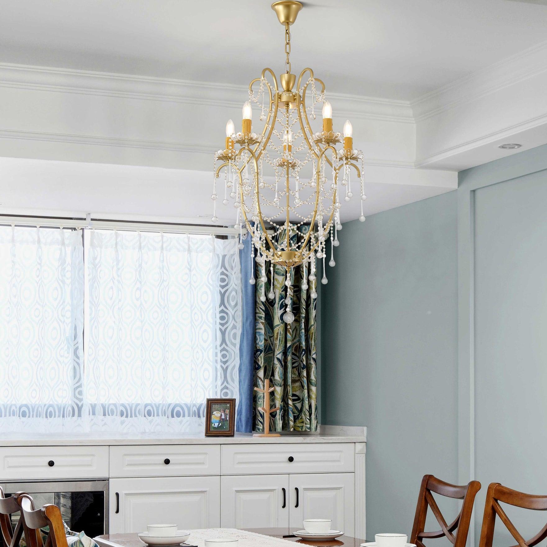 Crystal Birdcage Chandelier - Cueteks