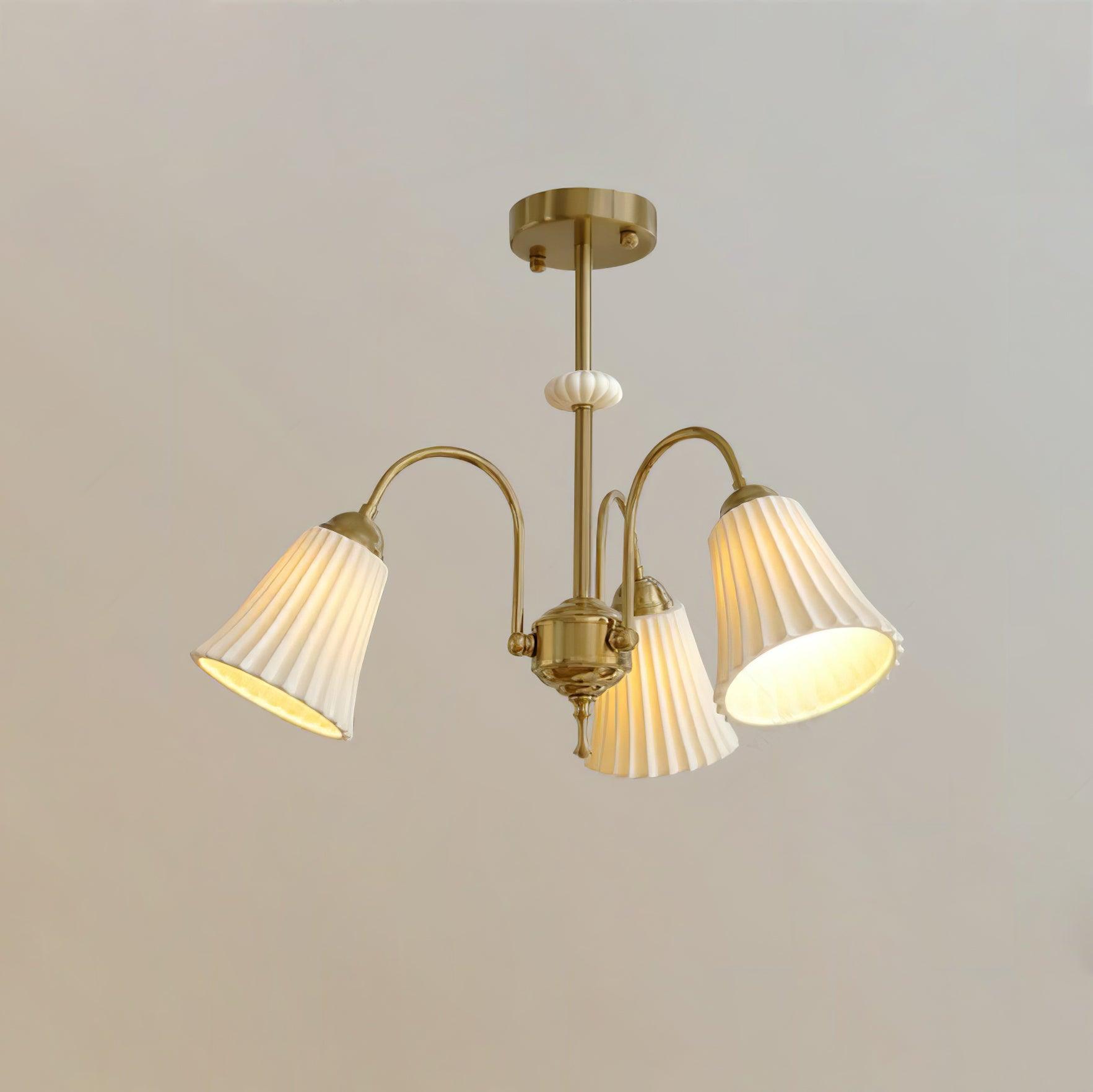 Medieval Ceramic Trumpet Chandelier - Cueteks