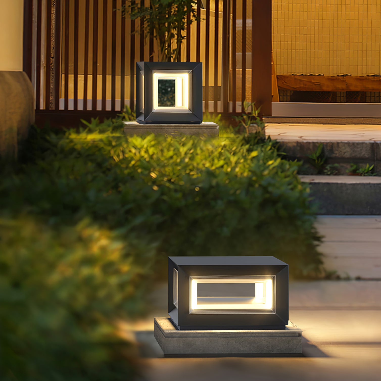 Light Cube Outdoor Post Light - Cueteks