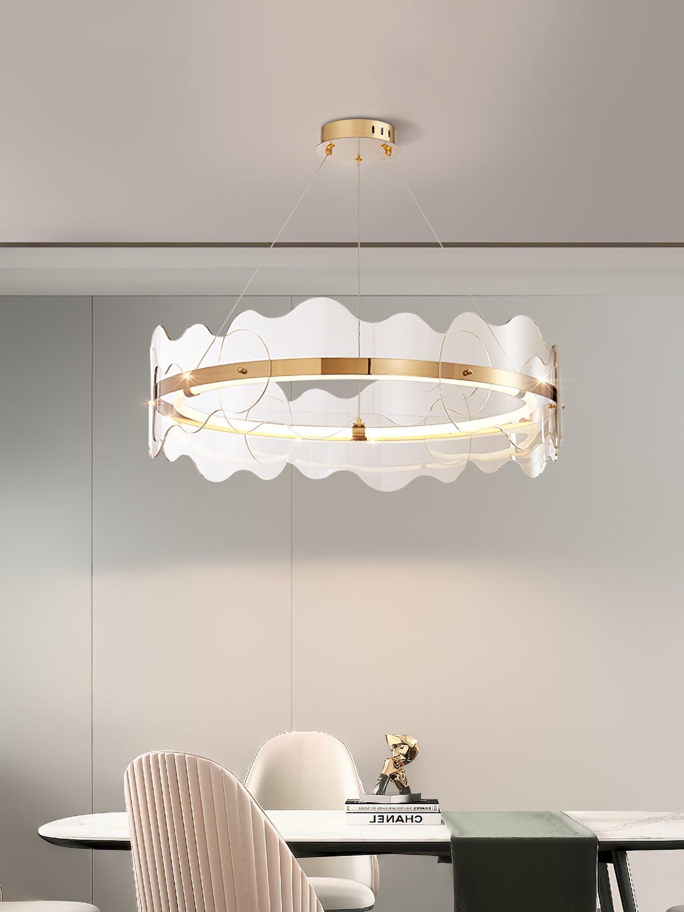 Acrylic Wave Chandelier - Cueteks