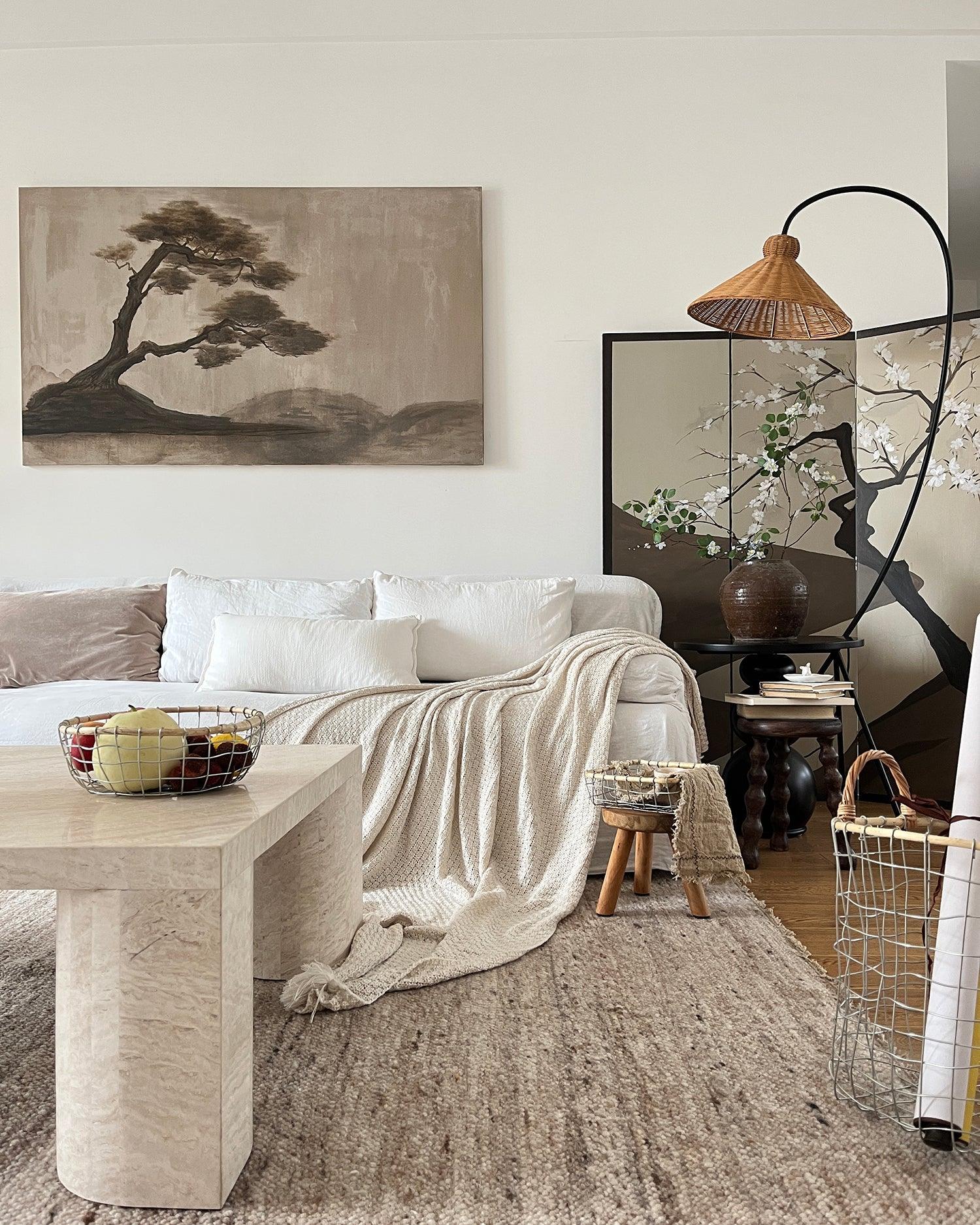 Tana Woven Floor Lamp - Cueteks