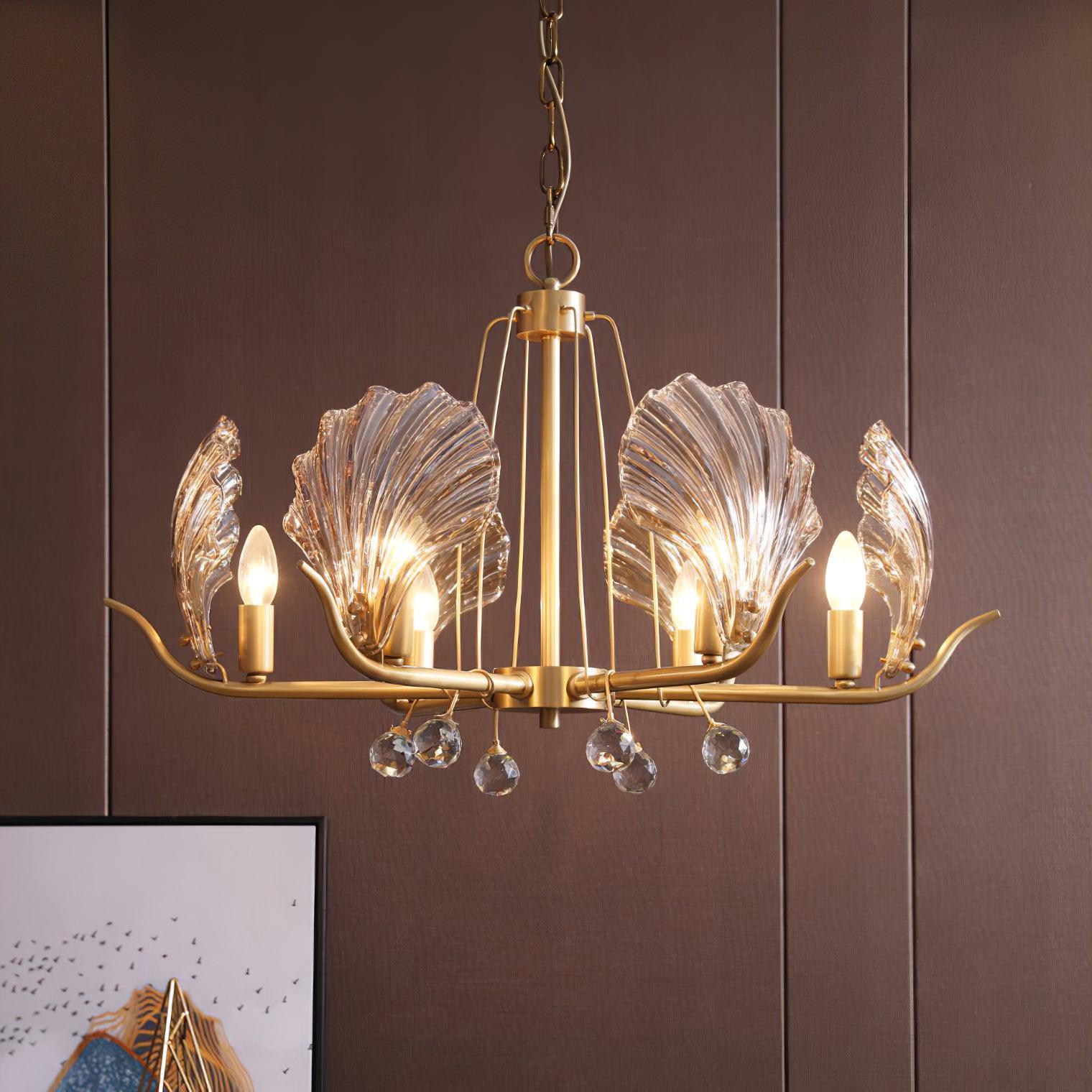 Shell Crystal Chandelier - Cueteks