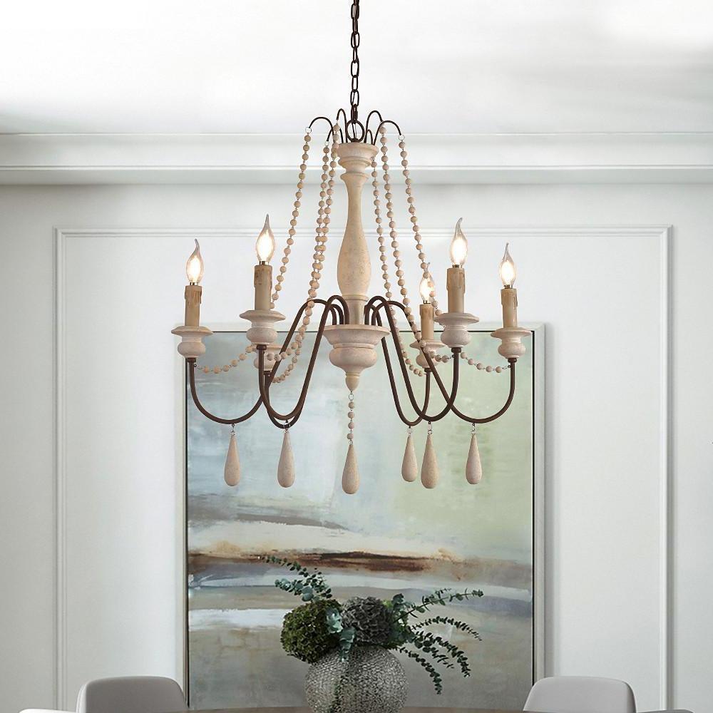 Candle Style Beaded Chandelier - Cueteks