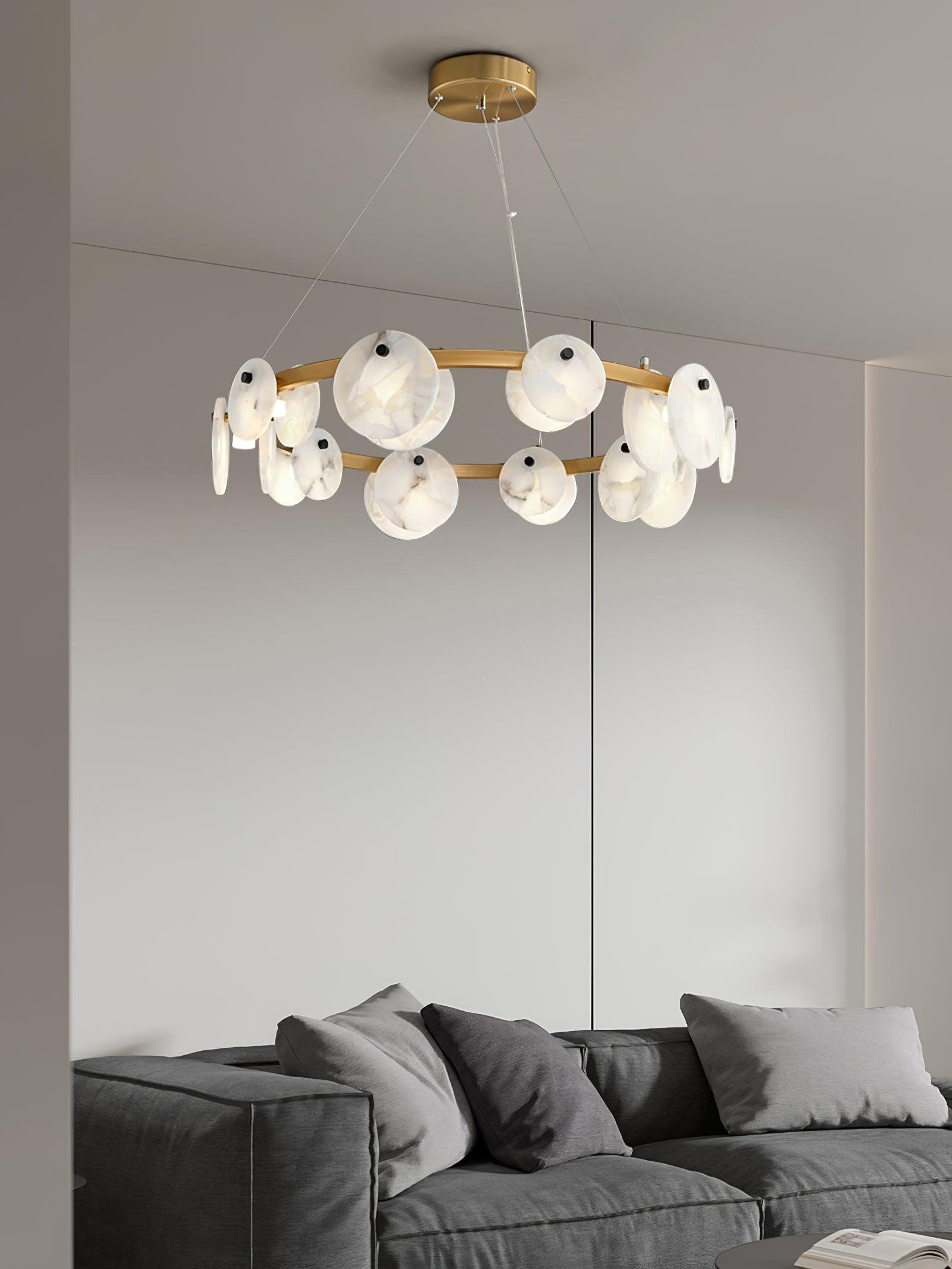 Trinidad Alabaster Chandelier - Cueteks