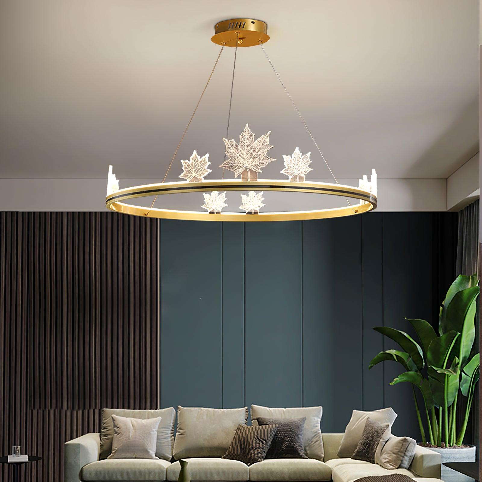 Ion Leaf Chandelier - Cueteks