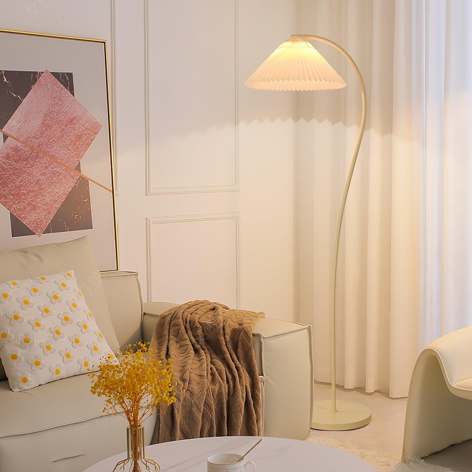 Crescini Pleated Floor Lamp - Cueteks