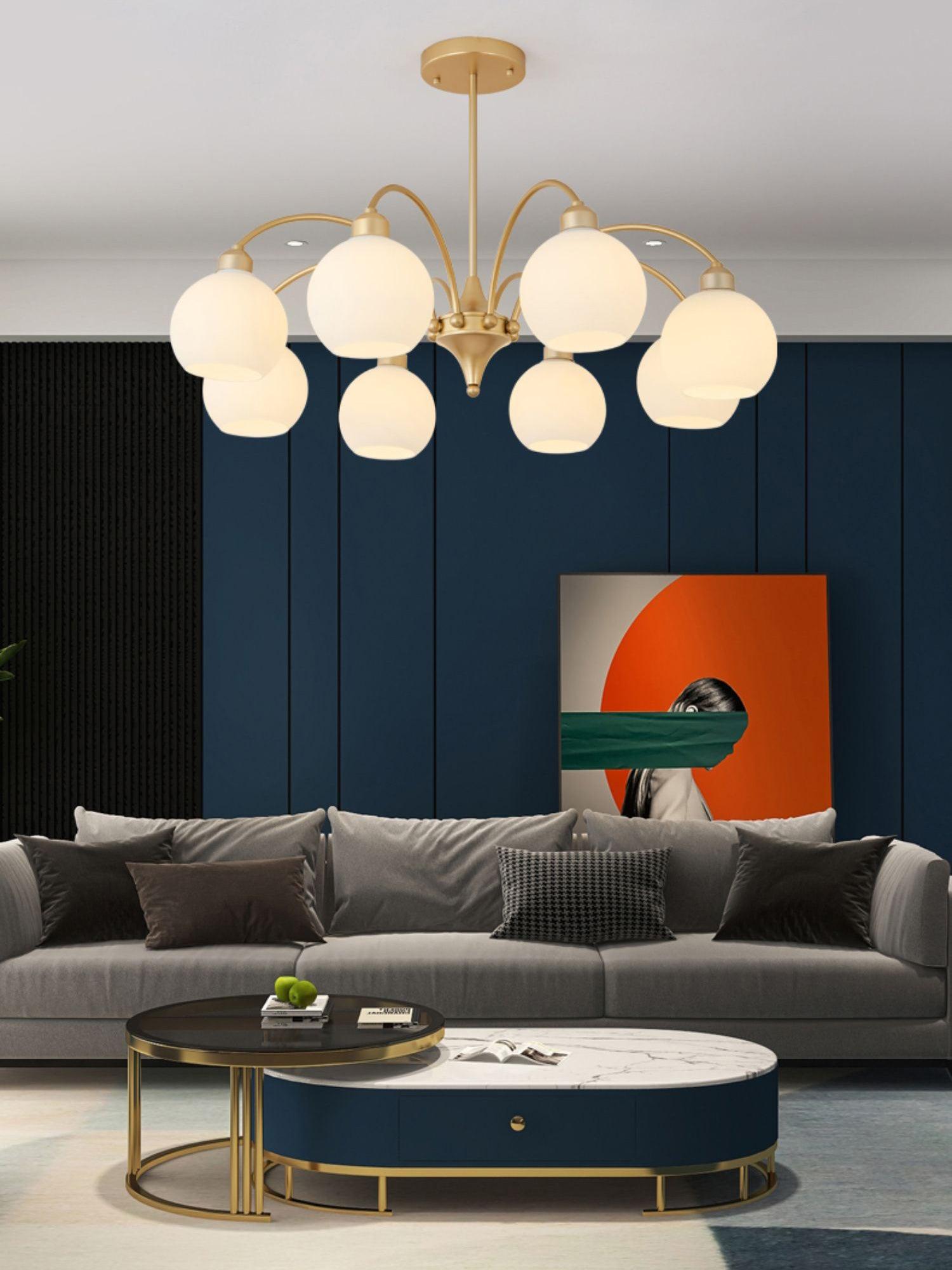 Sculptural Glass Chandelier - Cueteks
