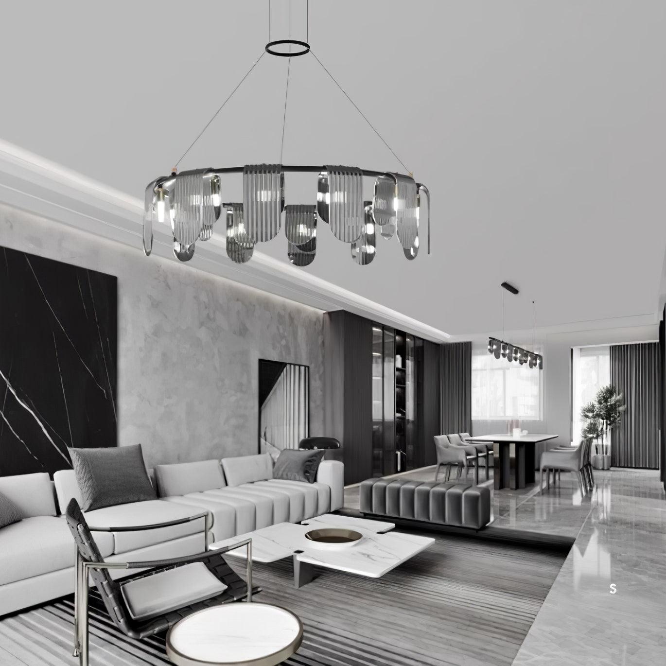Folioles Brass Chandelier - Cueteks