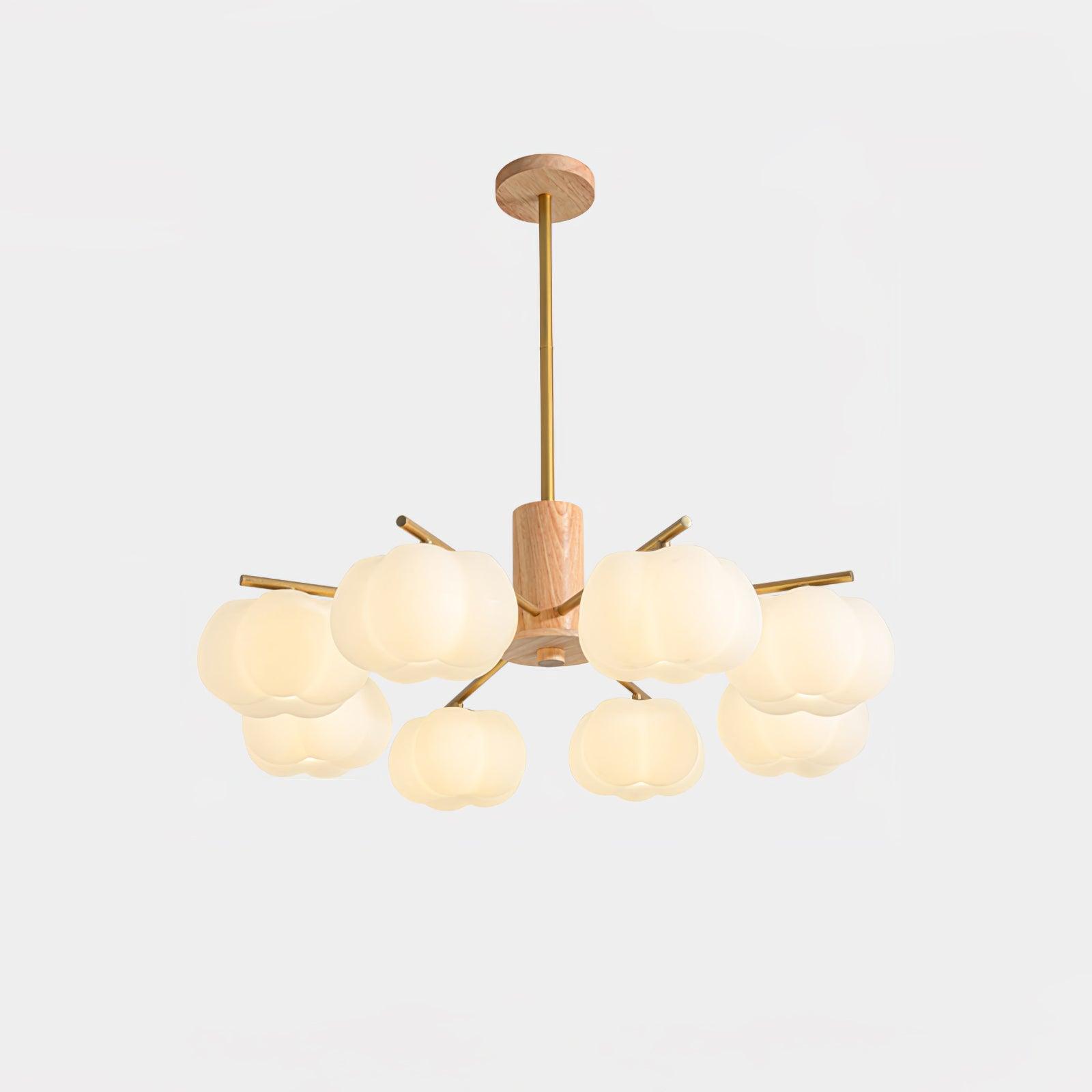 Wooden Cotton Balls Chandelier - Cueteks