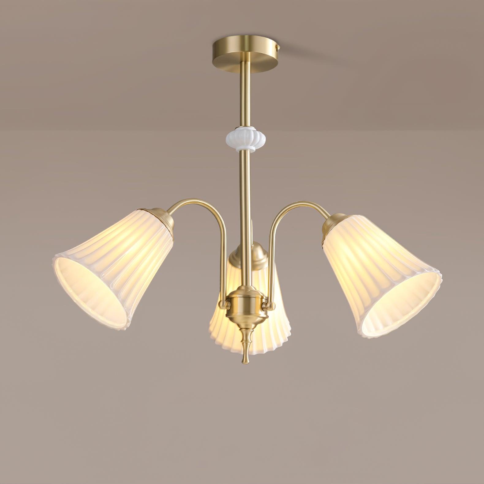 Medieval Ceramic Trumpet Chandelier - Cueteks