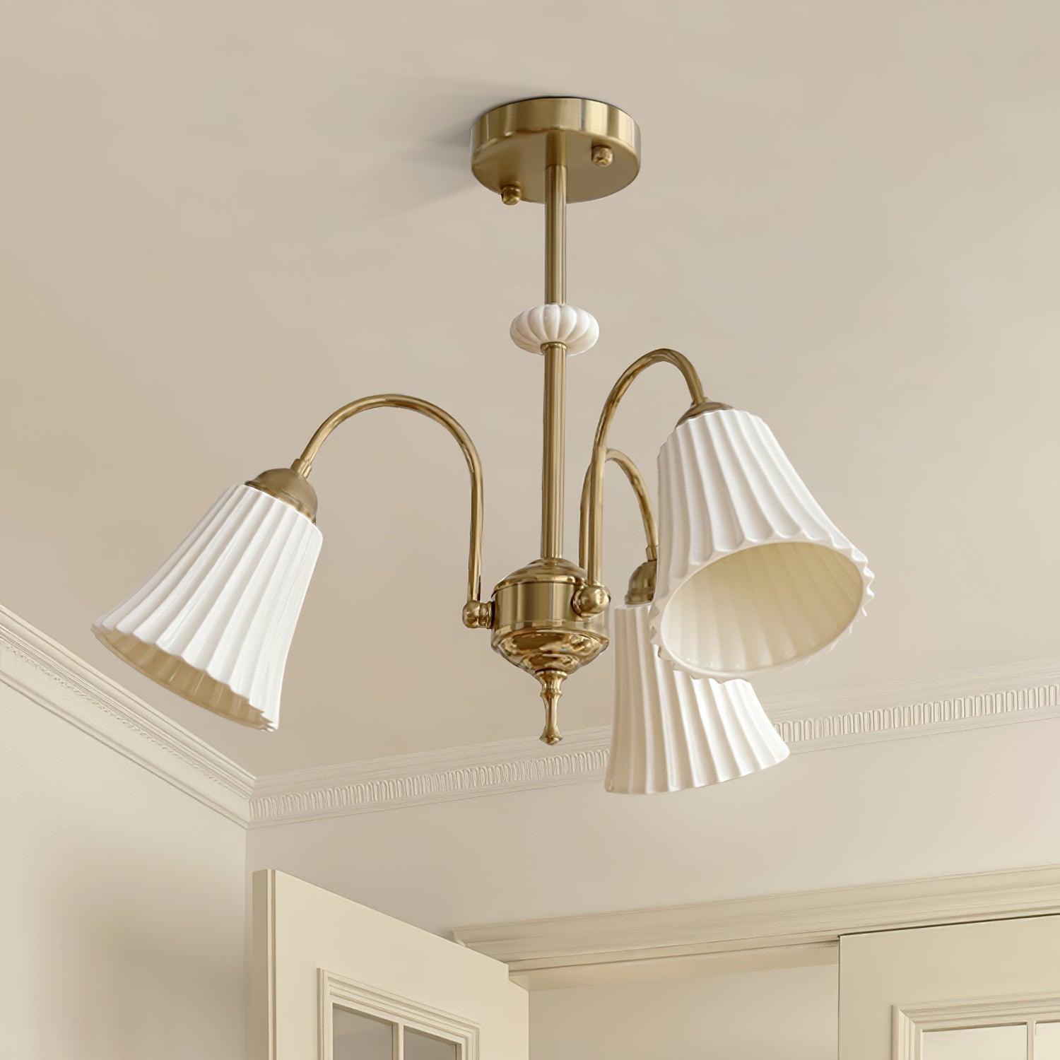 Medieval Ceramic Trumpet Chandelier - Cueteks