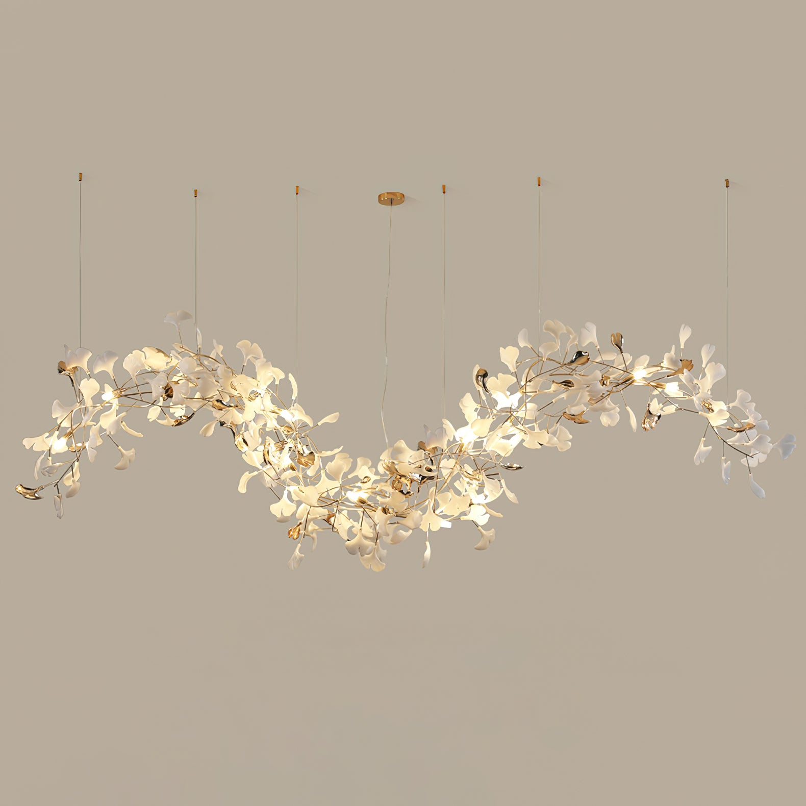 Ginkgo Tip Tlying Chandelier - Cueteks