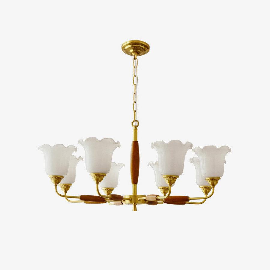 Trumpet Flower Glass Chandelier - Cueteks