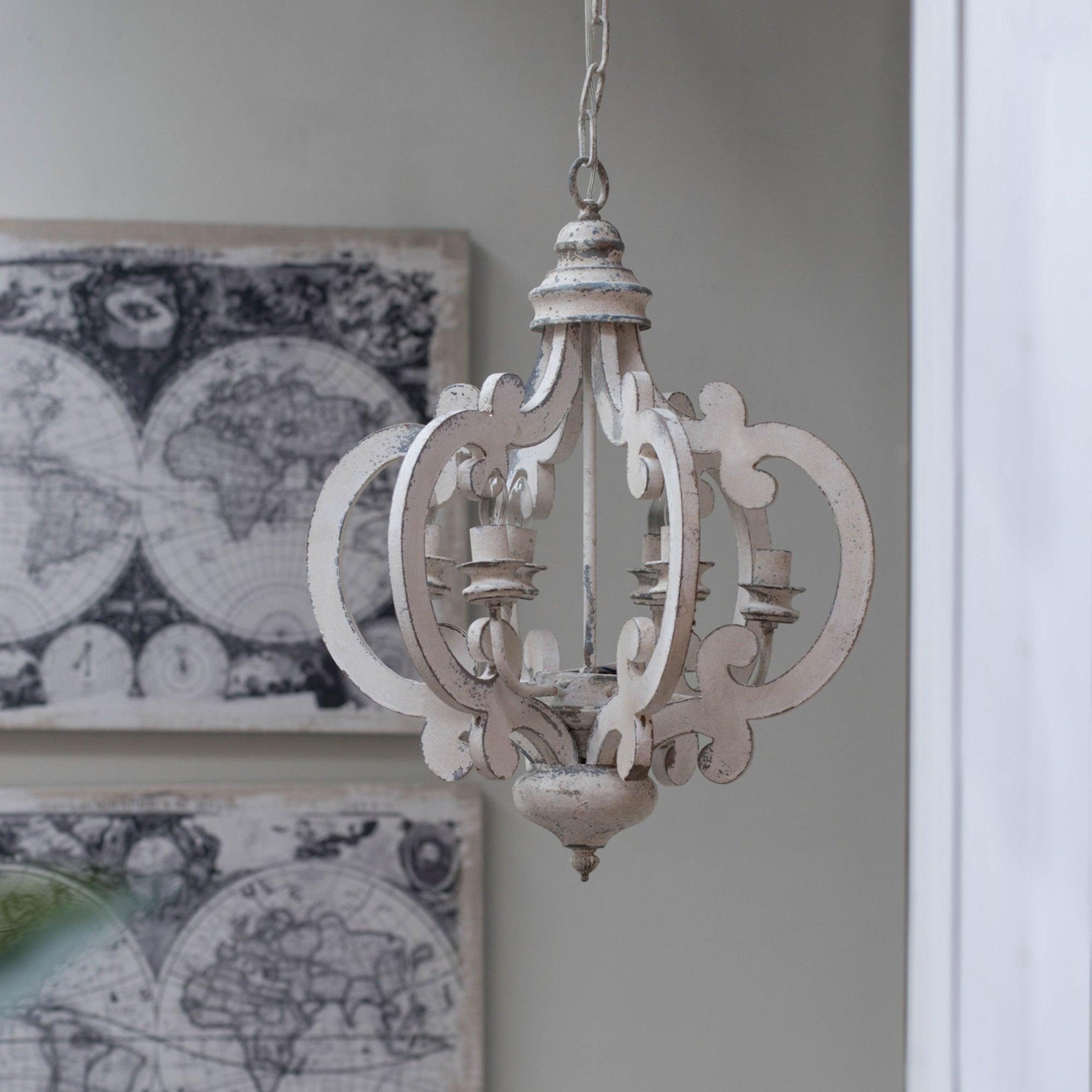 Antique White Style Chandelier - Cueteks