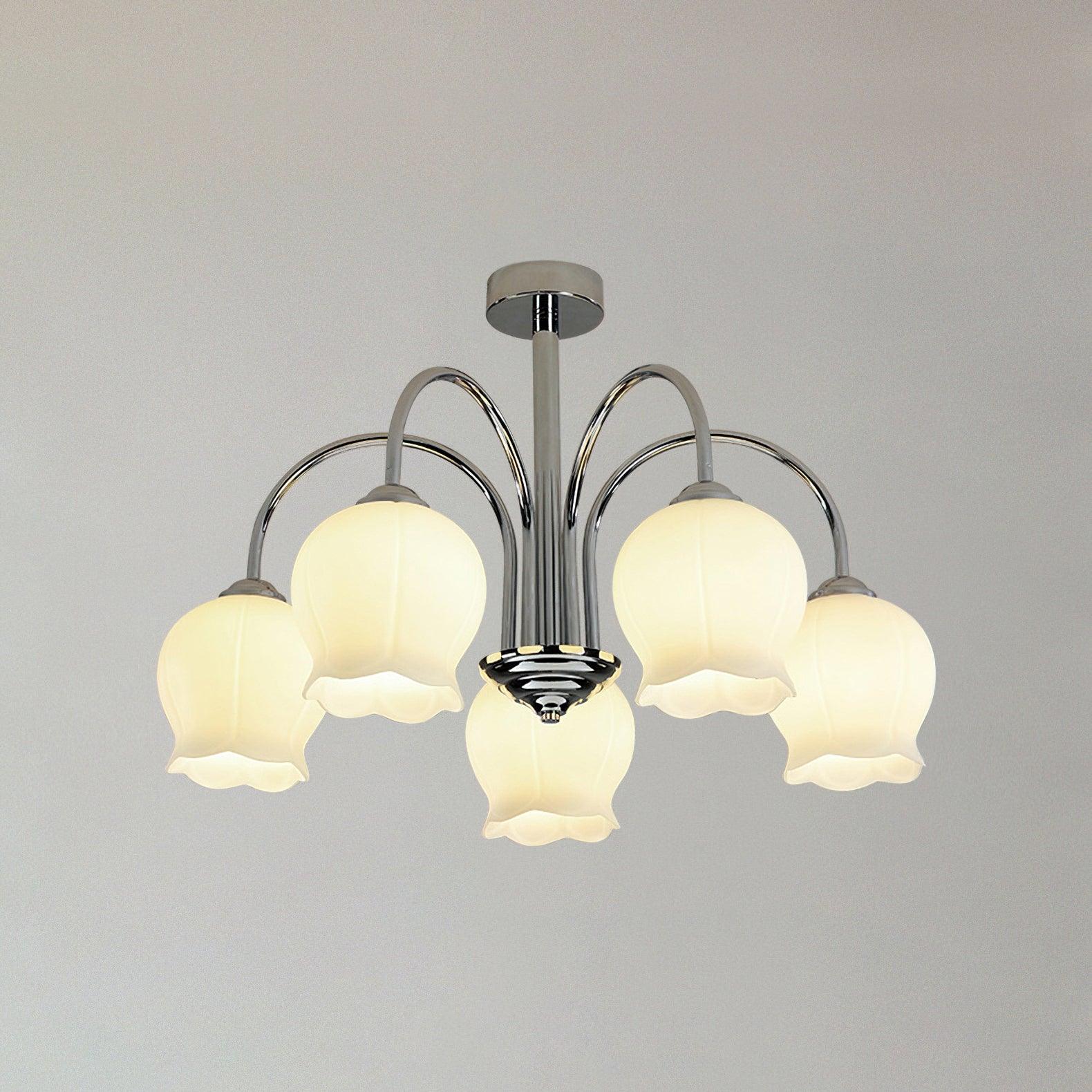 Floral Glass Chandelier - Cueteks