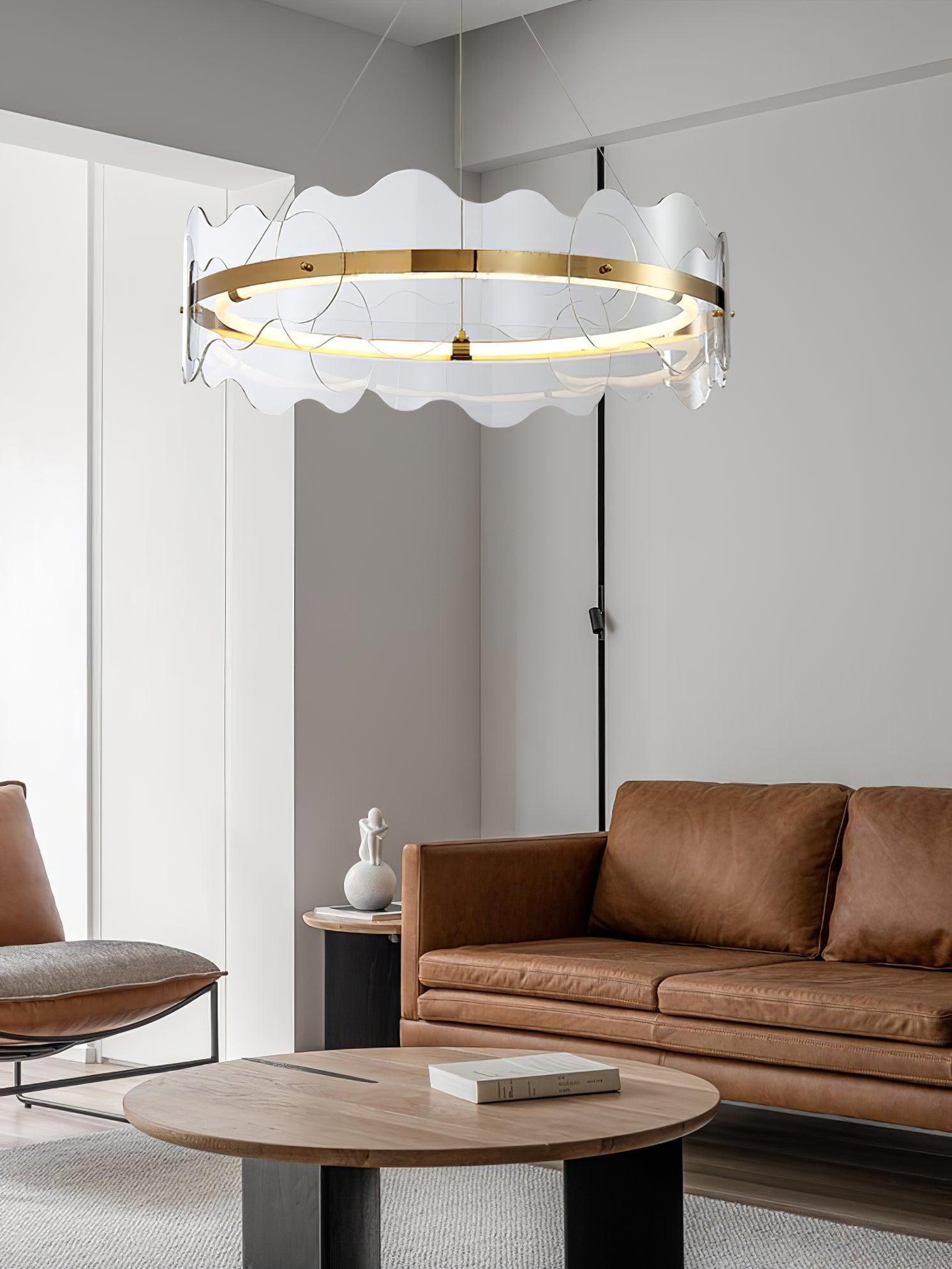 Acrylic Wave Chandelier - Cueteks