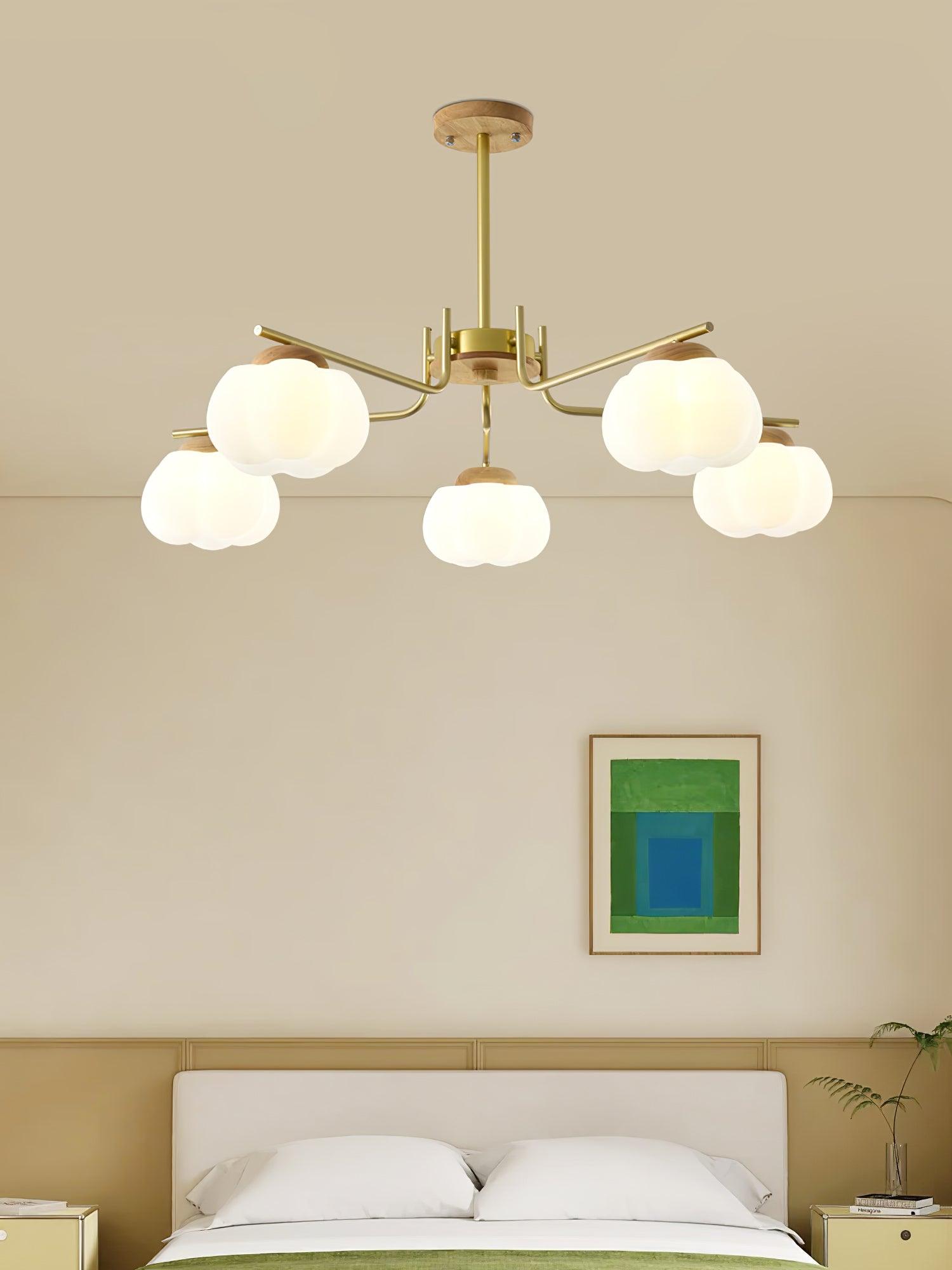 Plastic Cotton Balls Chandelier - Cueteks
