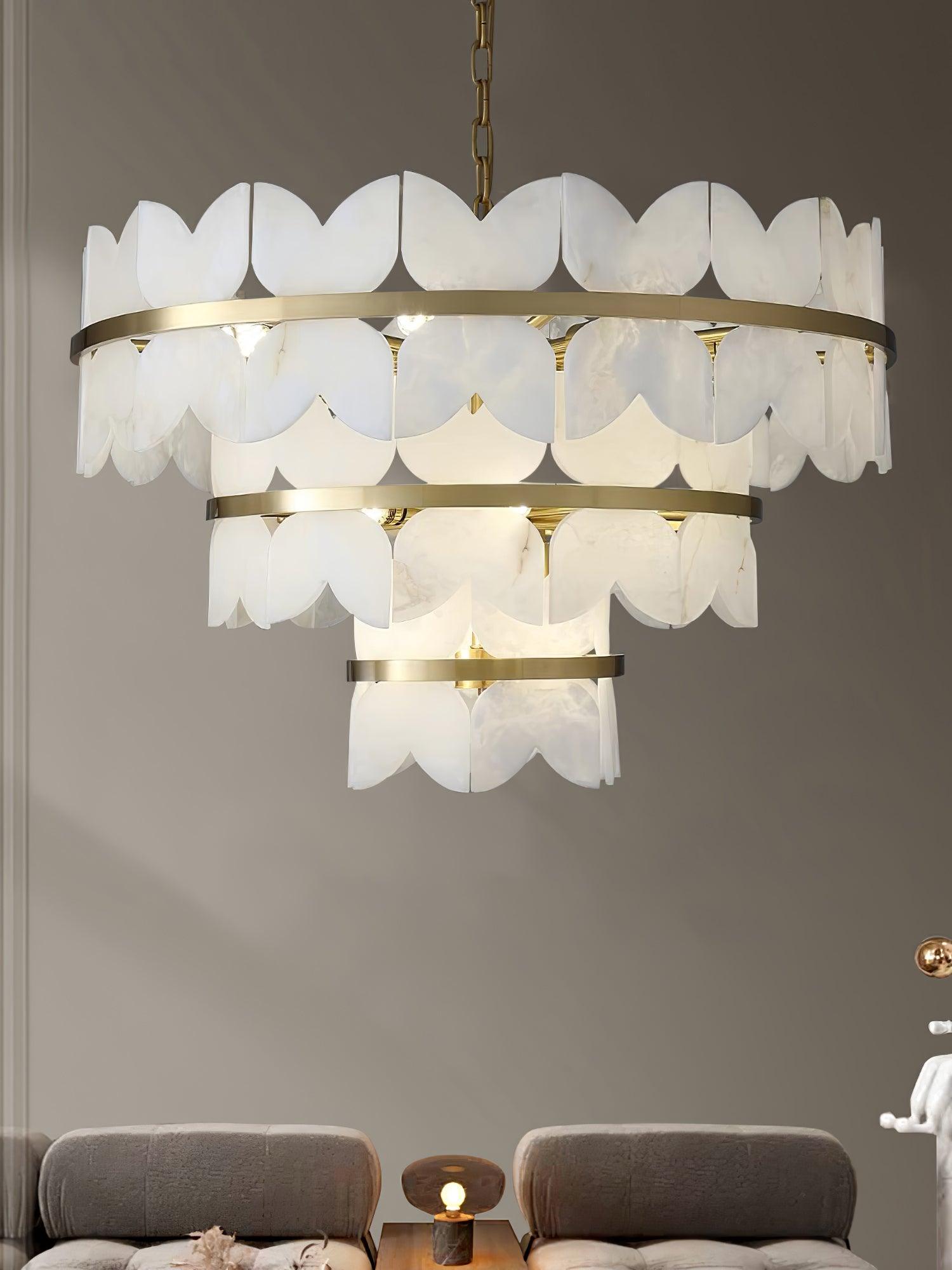 Alabaster Cloudscape Chandelier - Cueteks
