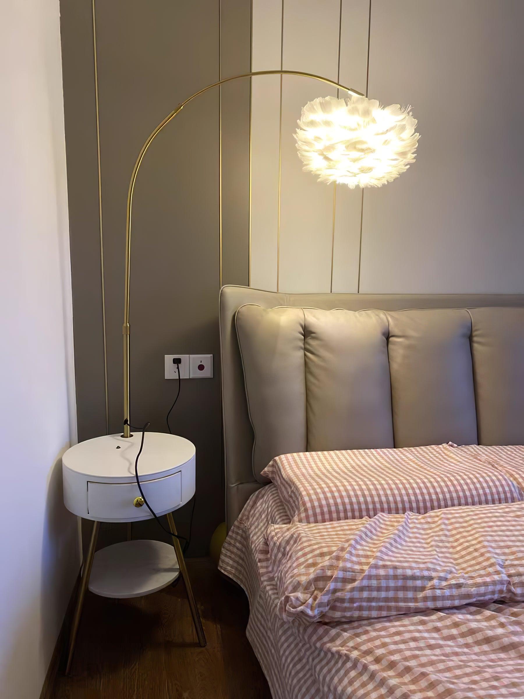 Feather Drawer Floor Lamp - Cueteks