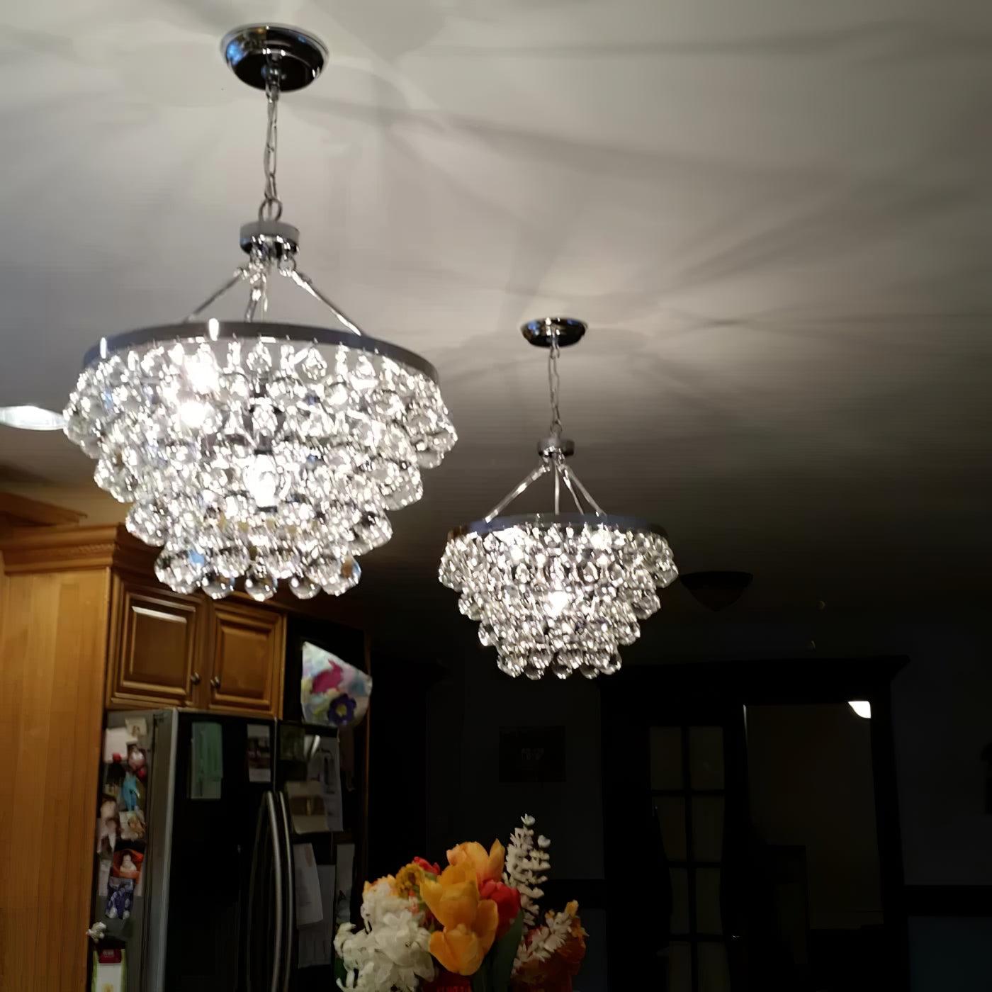 Unique Tiered Crystal Chandelier - Cueteks