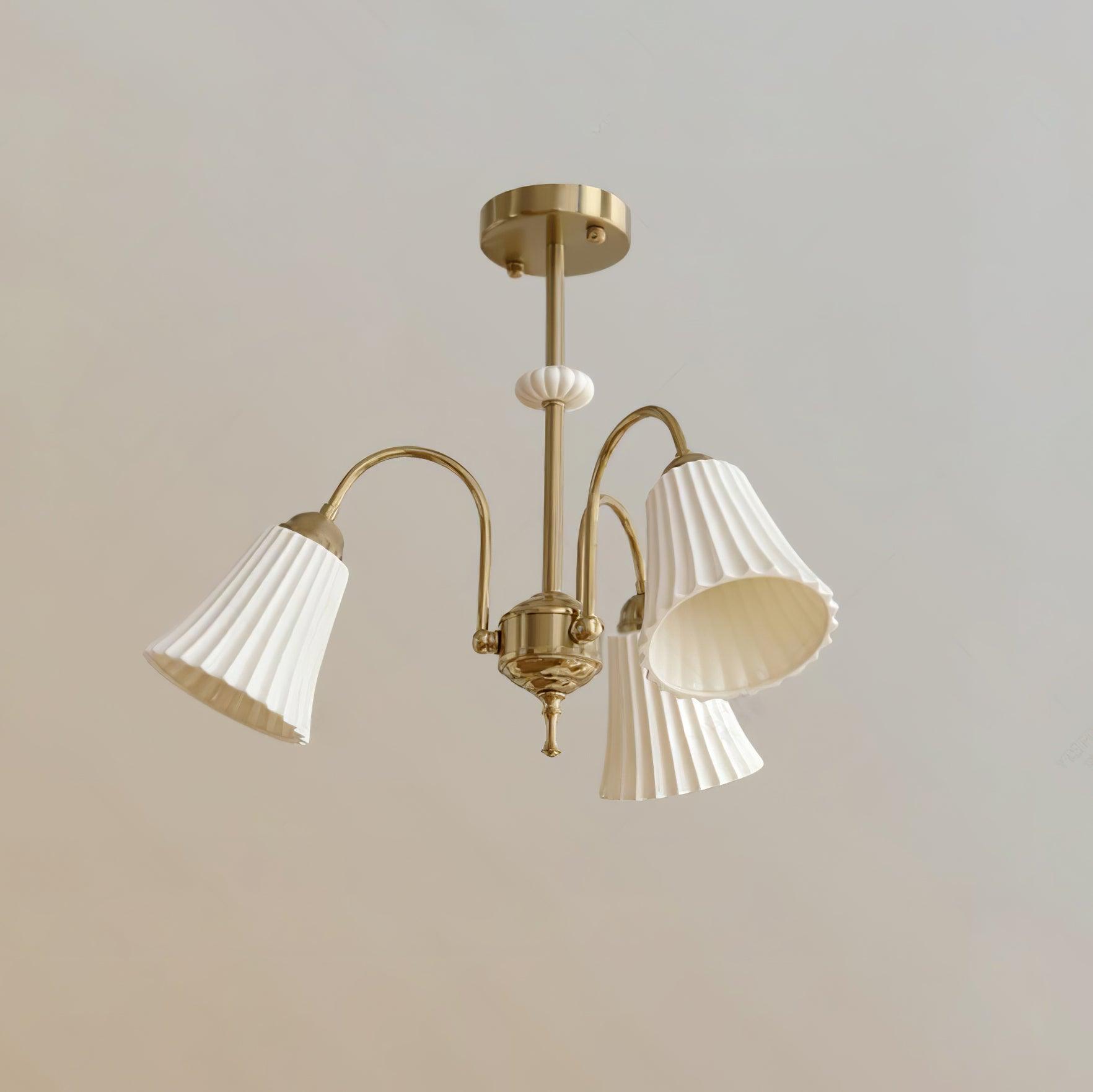 Medieval Ceramic Trumpet Chandelier - Cueteks
