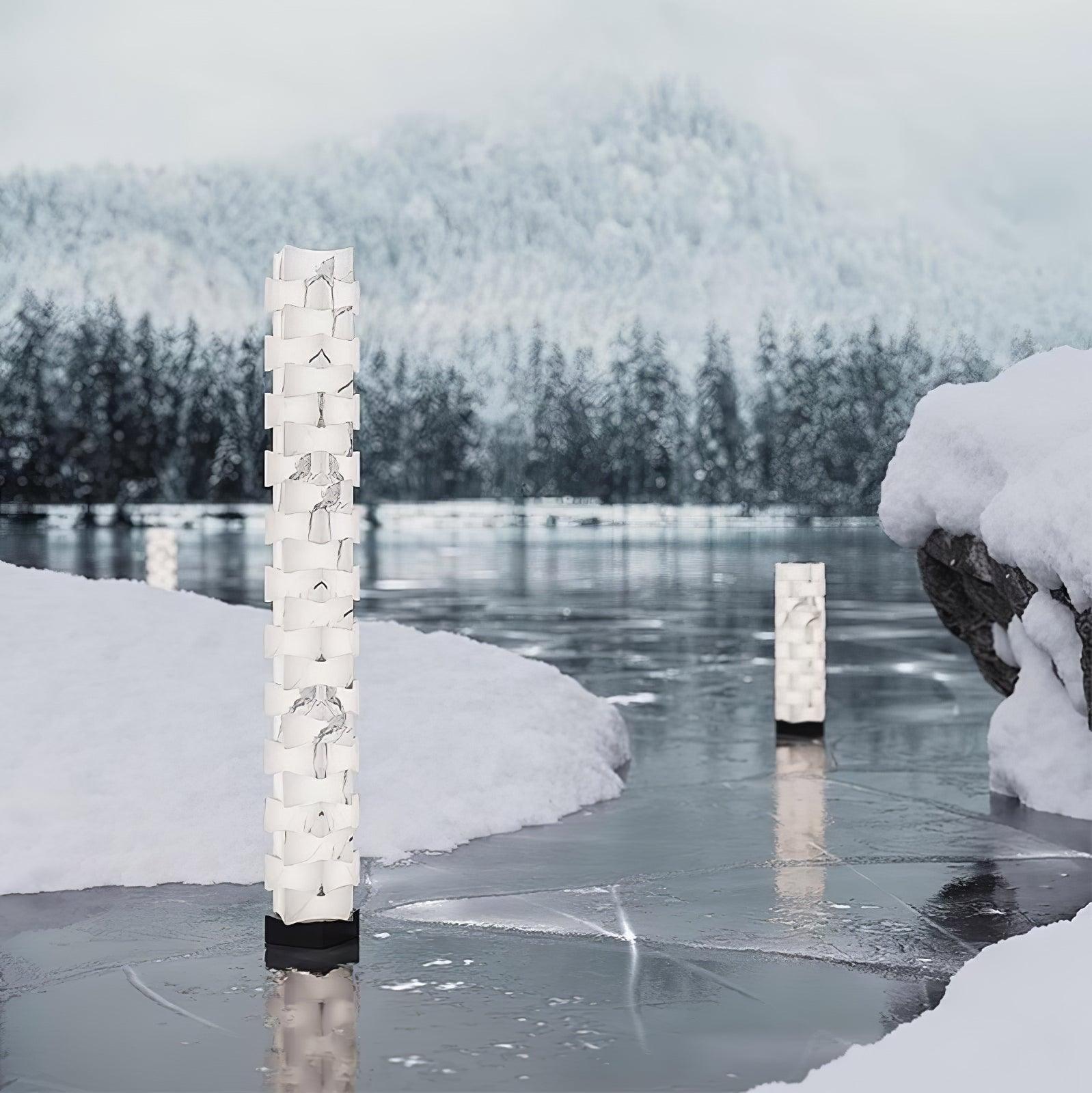 Stacked Alabaster Squares Floor Lamp - Cueteks