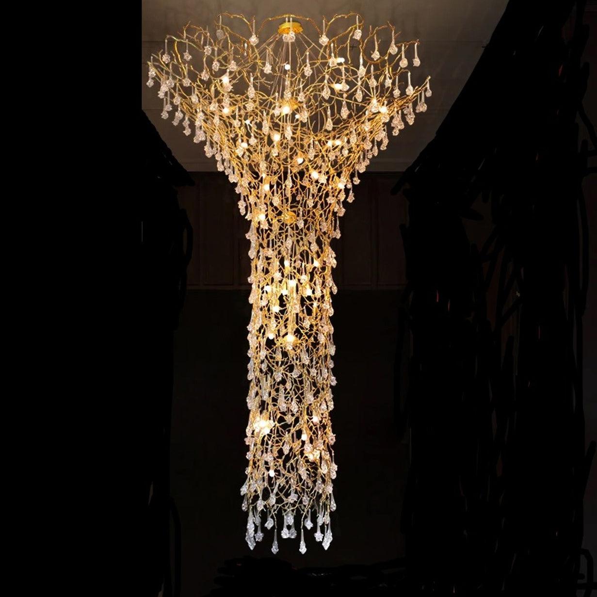 Tree Branch Staircase Chandelier - Cueteks