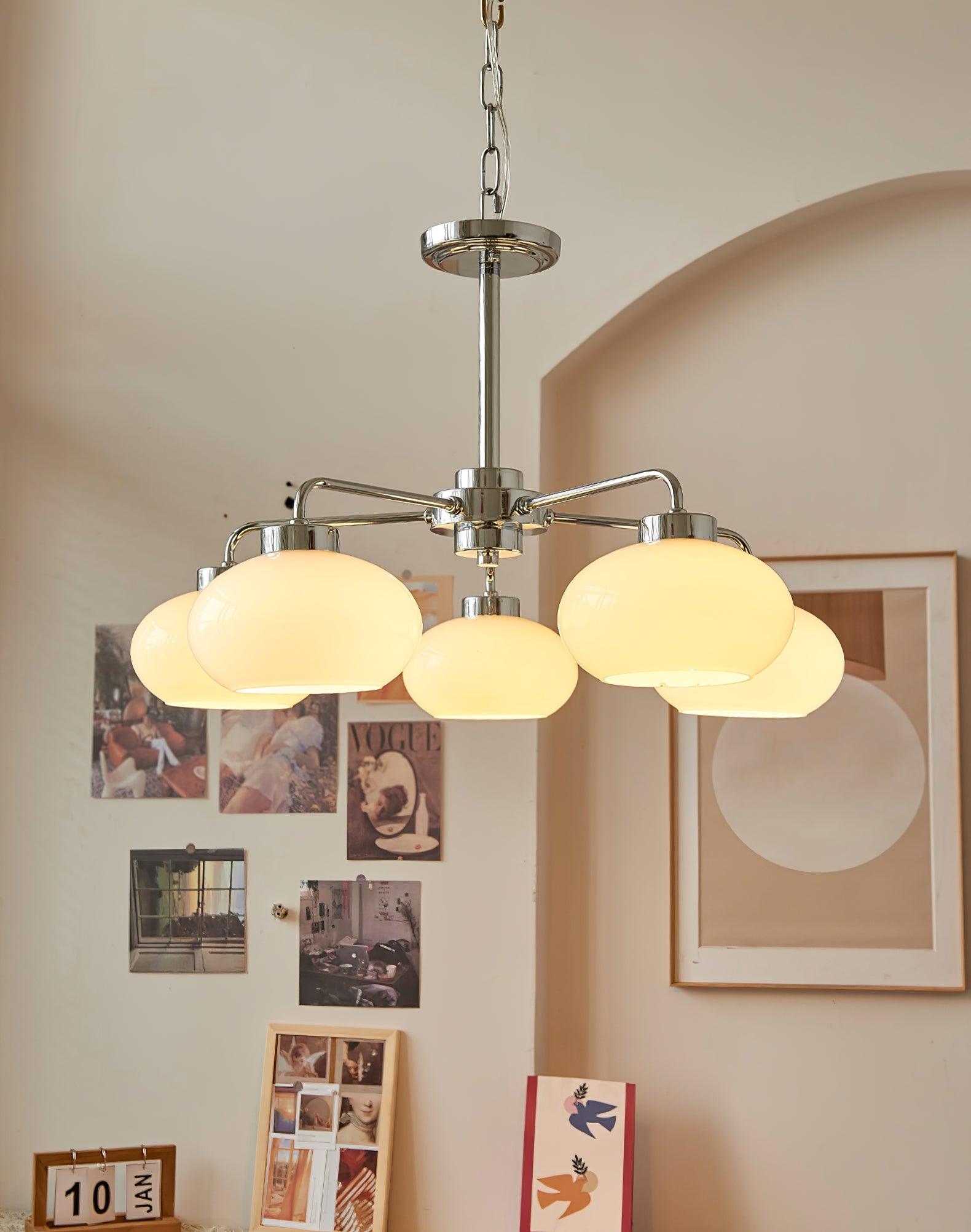 Oval Persimmon Chandelier - Cueteks