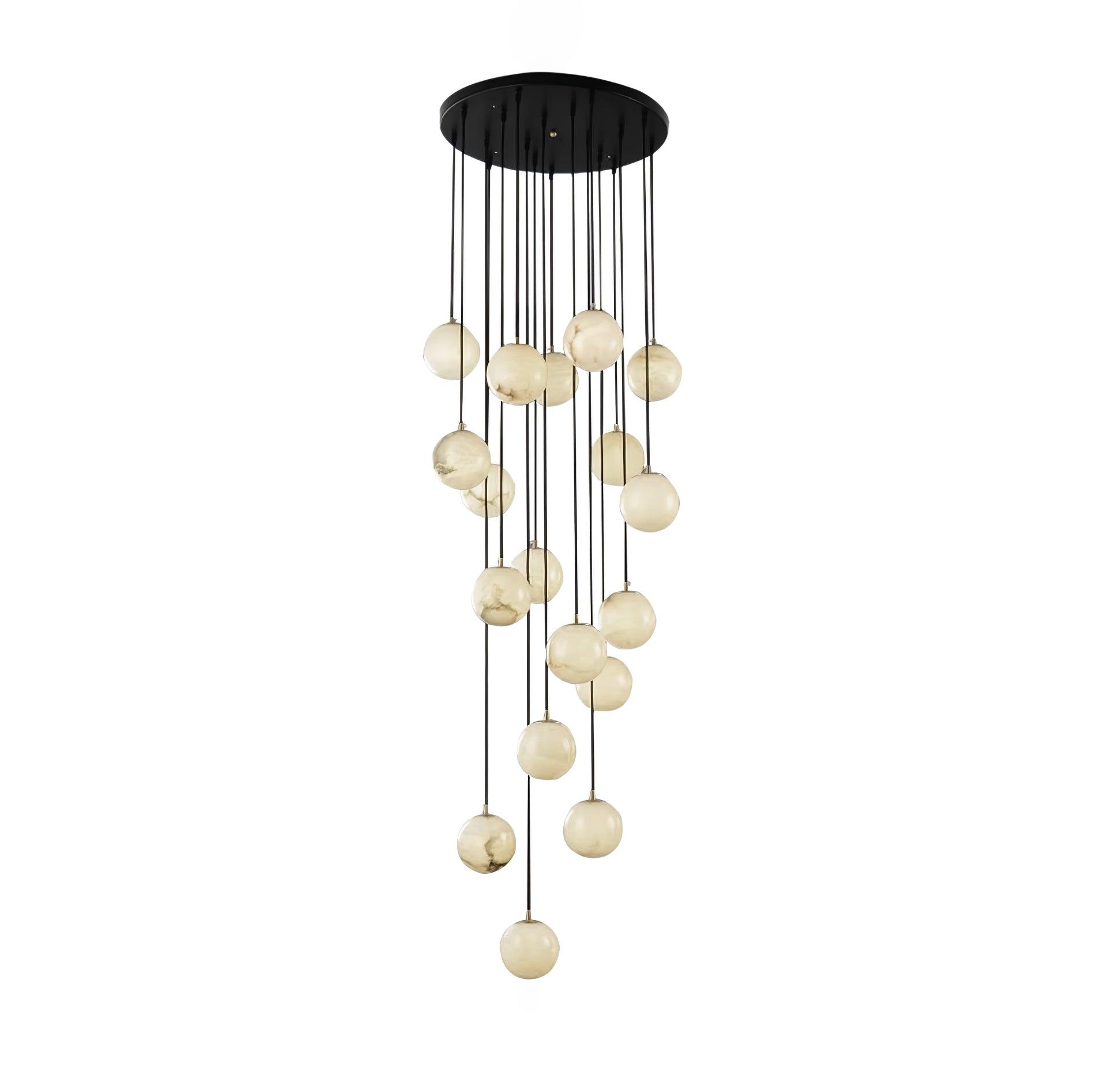 Alabaster Balls Cluster Chandelier - Cueteks
