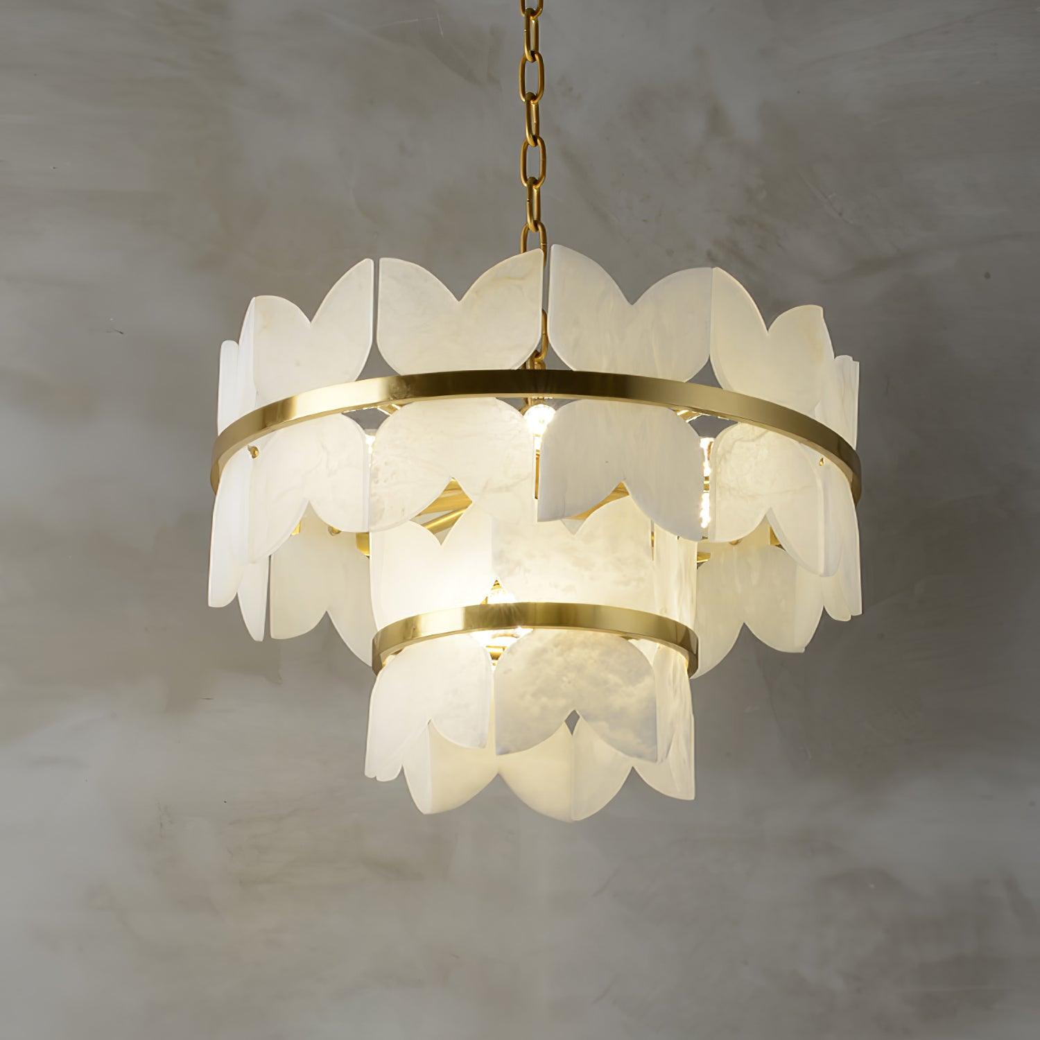 Alabaster Cloudscape Chandelier - Cueteks