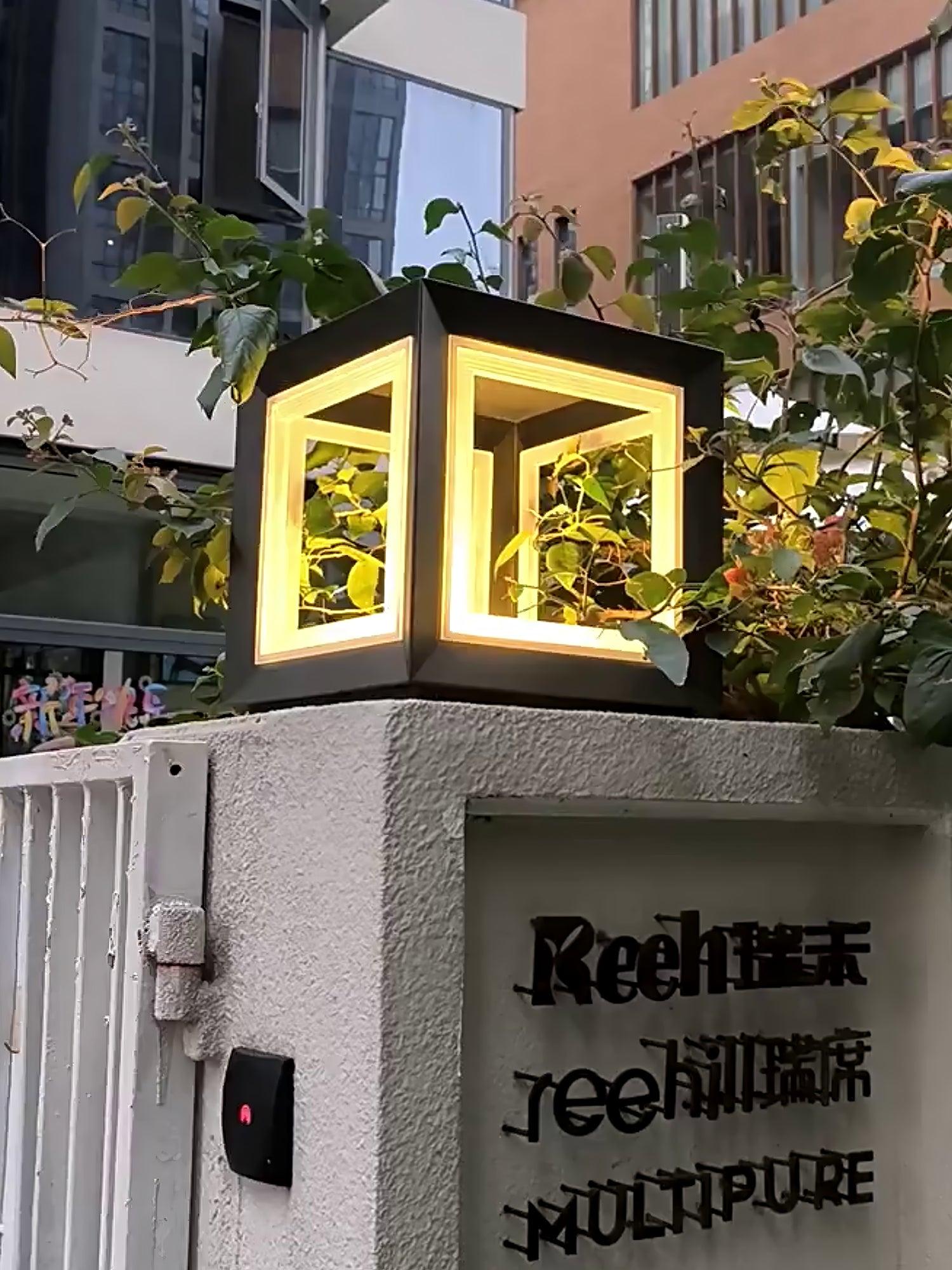 Light Cube Outdoor Post Light - Cueteks