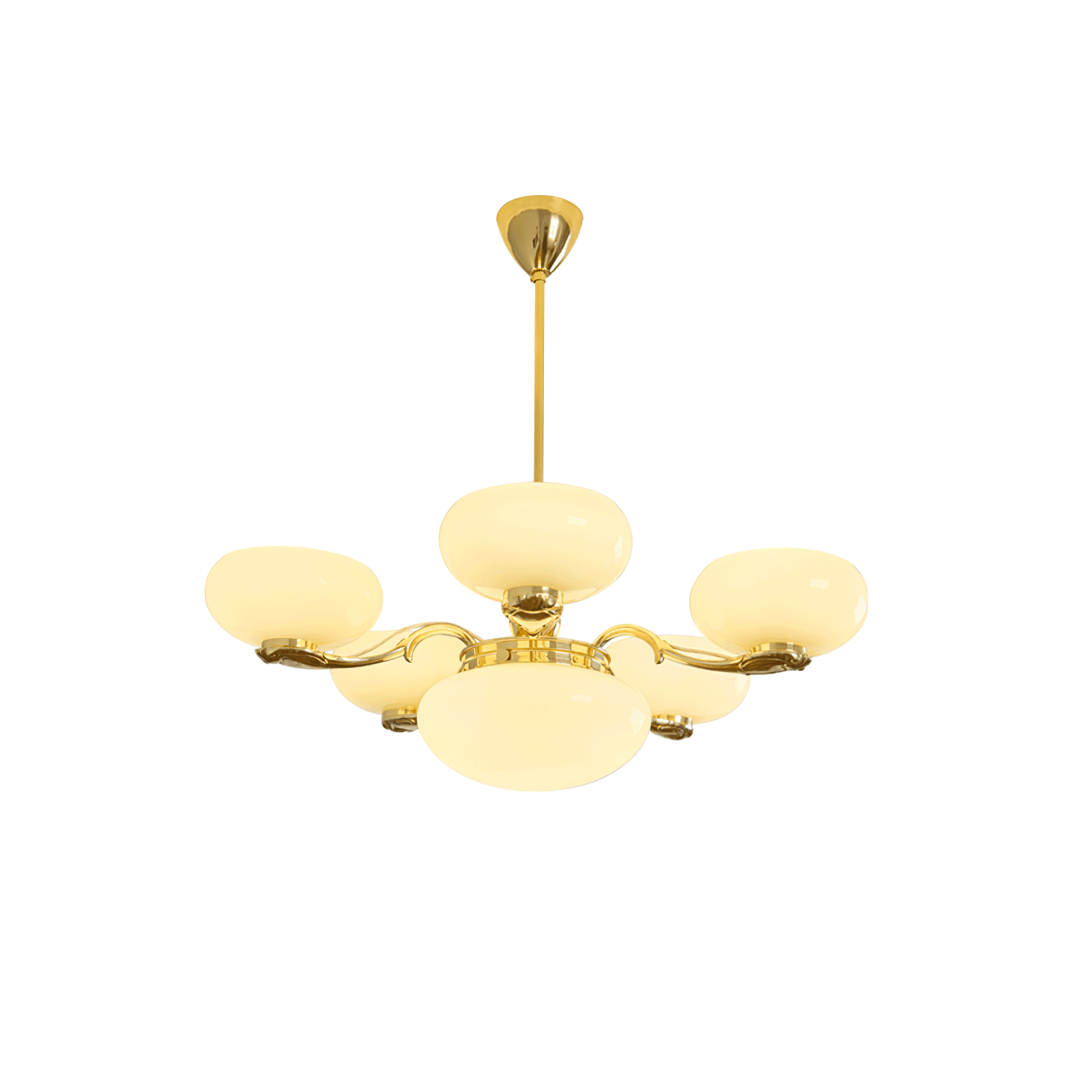 Brass Radiance Orb Chandelier - Cueteks