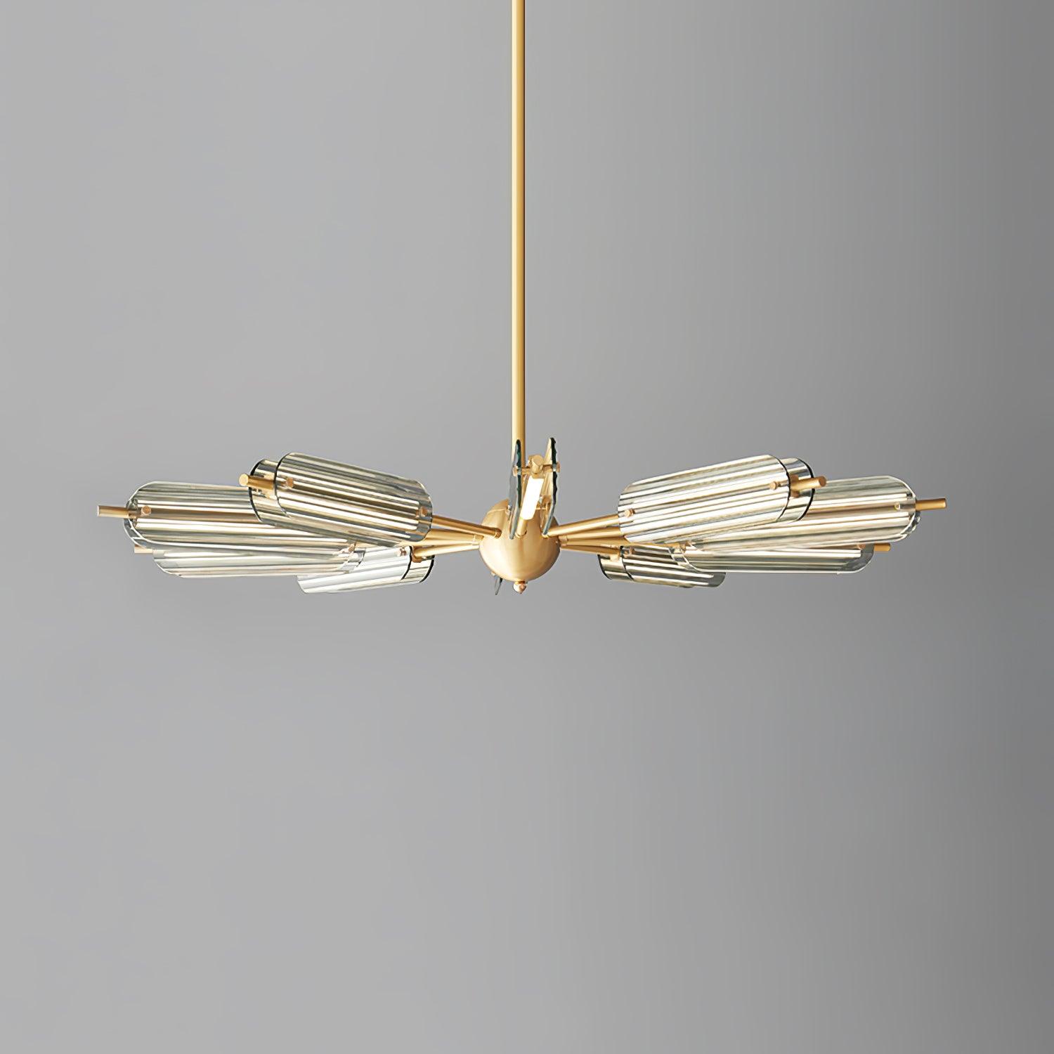 Sputnik Brass Chandelier - Cueteks