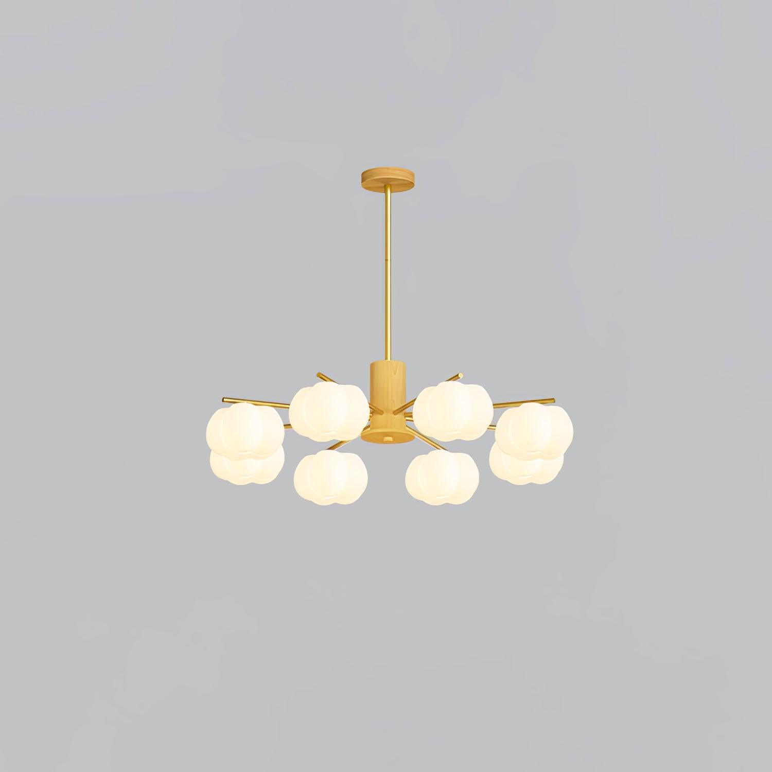 Wooden Cotton Balls Chandelier - Cueteks